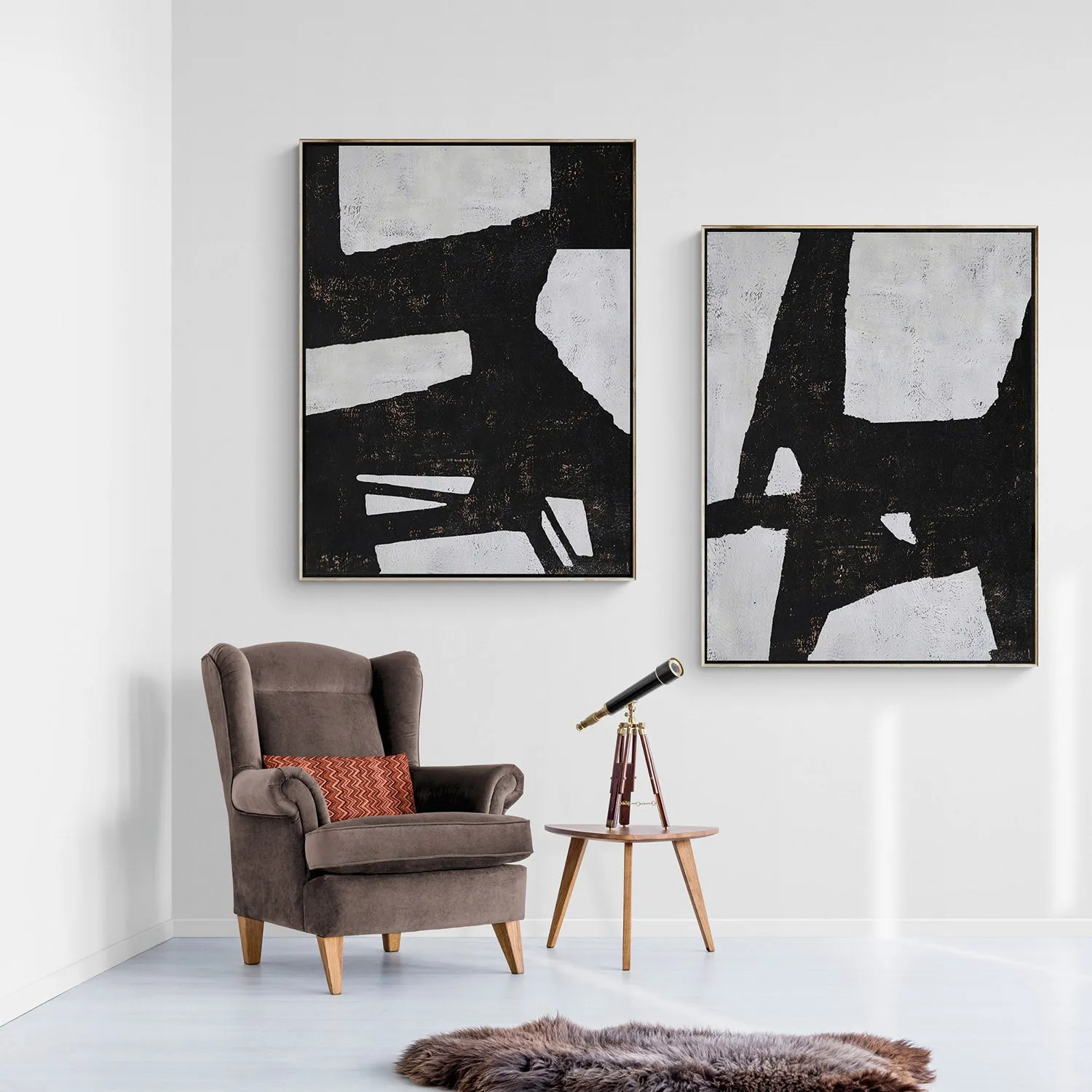 Set of 2 Minimalist Abstract Art P26