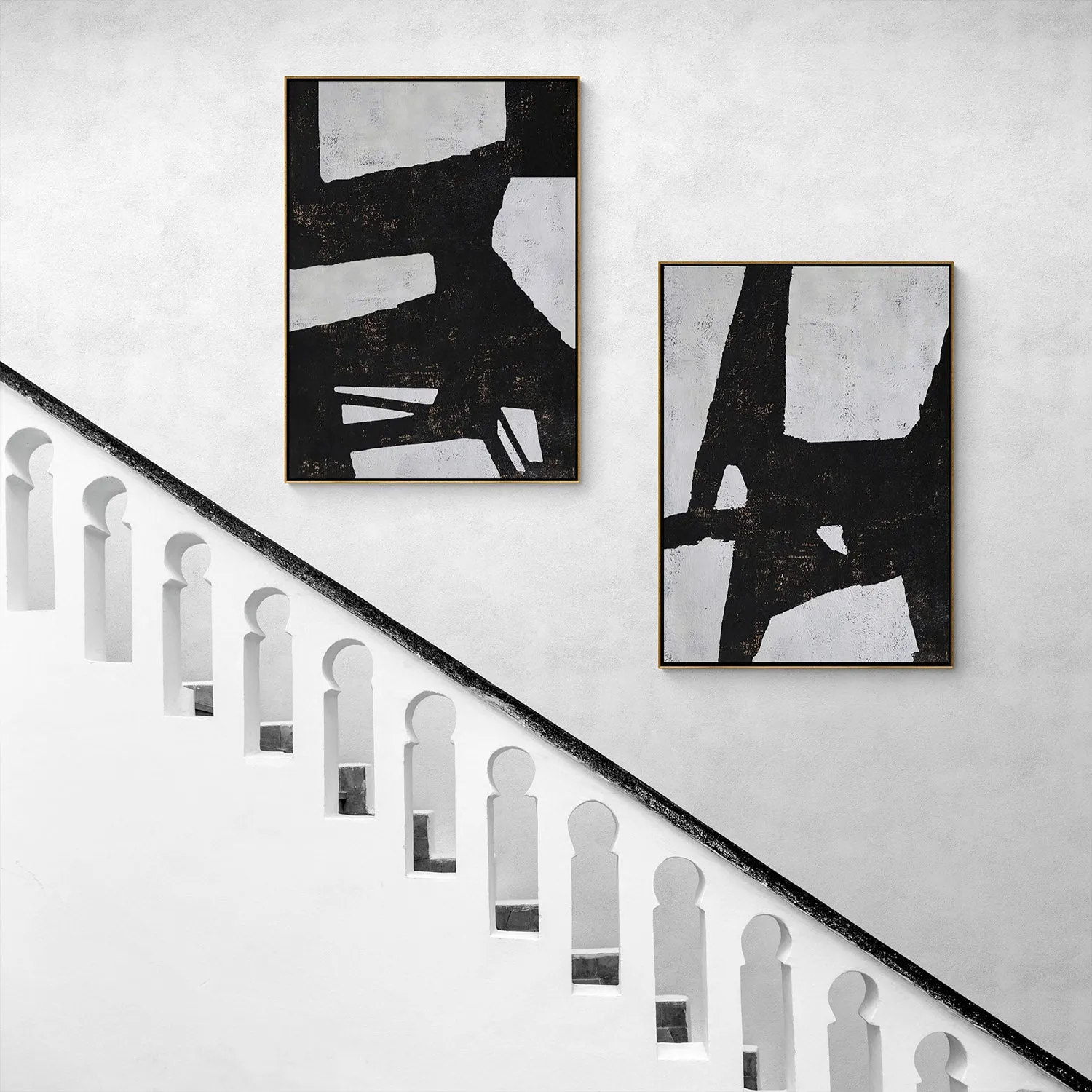 Set of 2 Minimalist Abstract Art P26