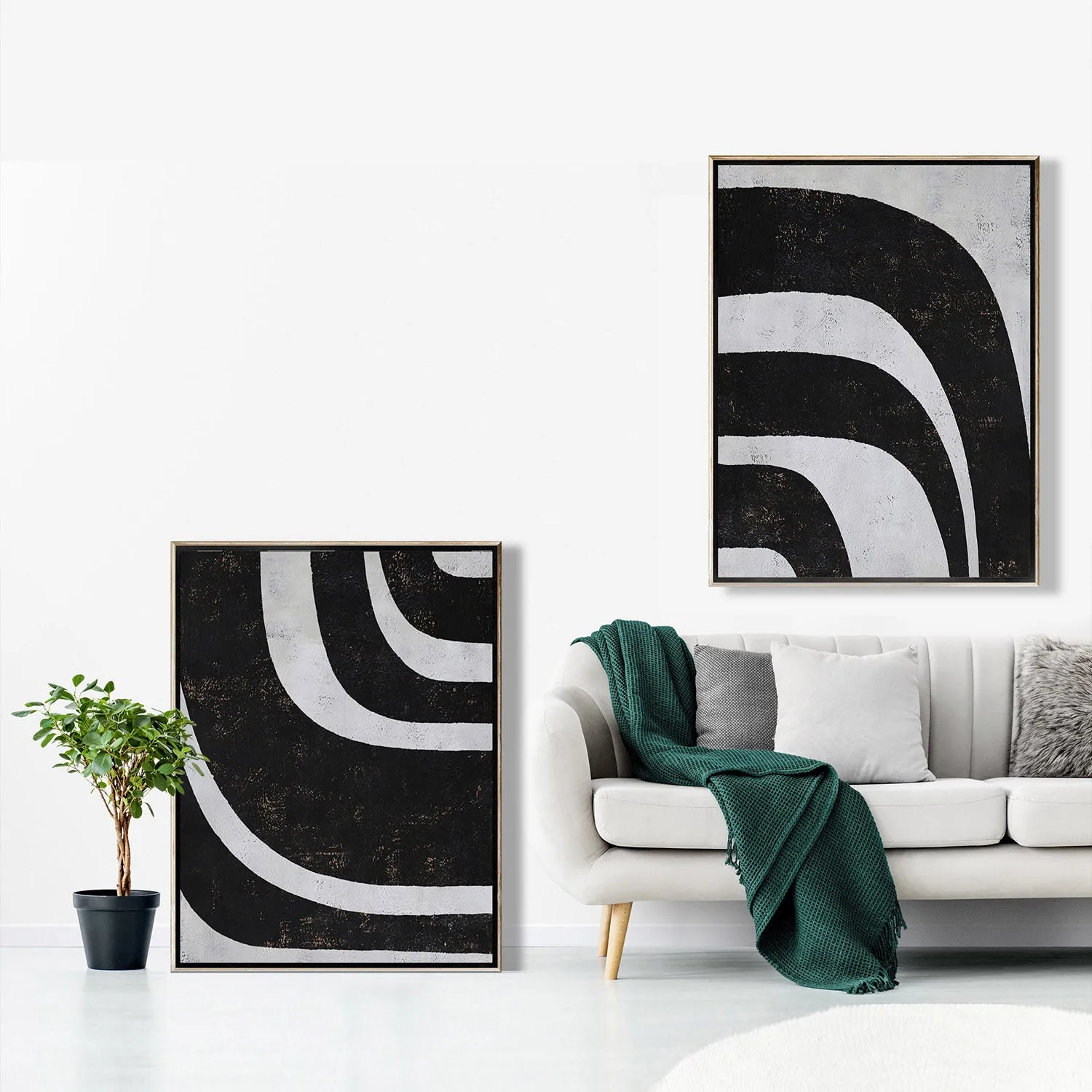 Set of 2 Minimalist Abstract Art P57