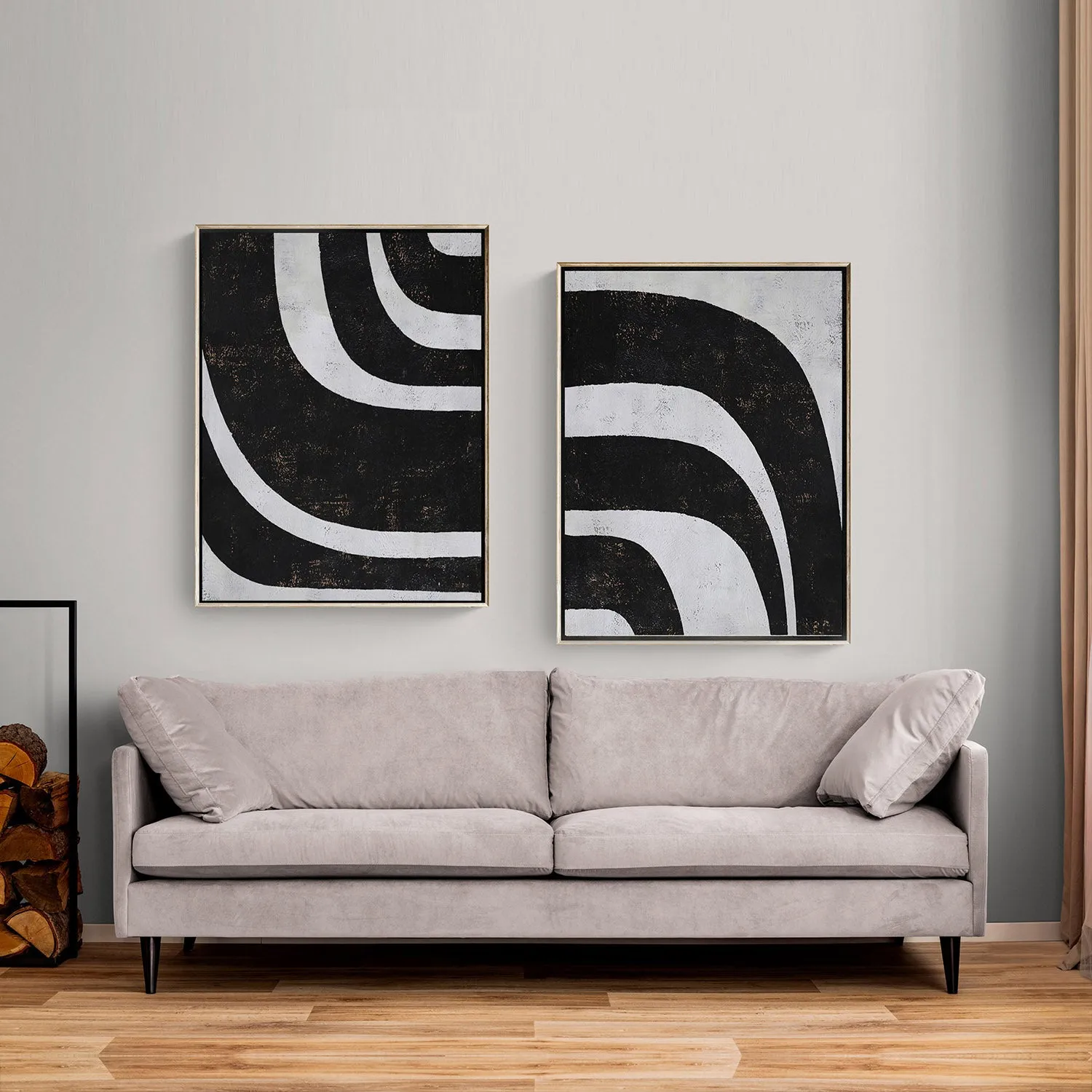 Set of 2 Minimalist Abstract Art P57