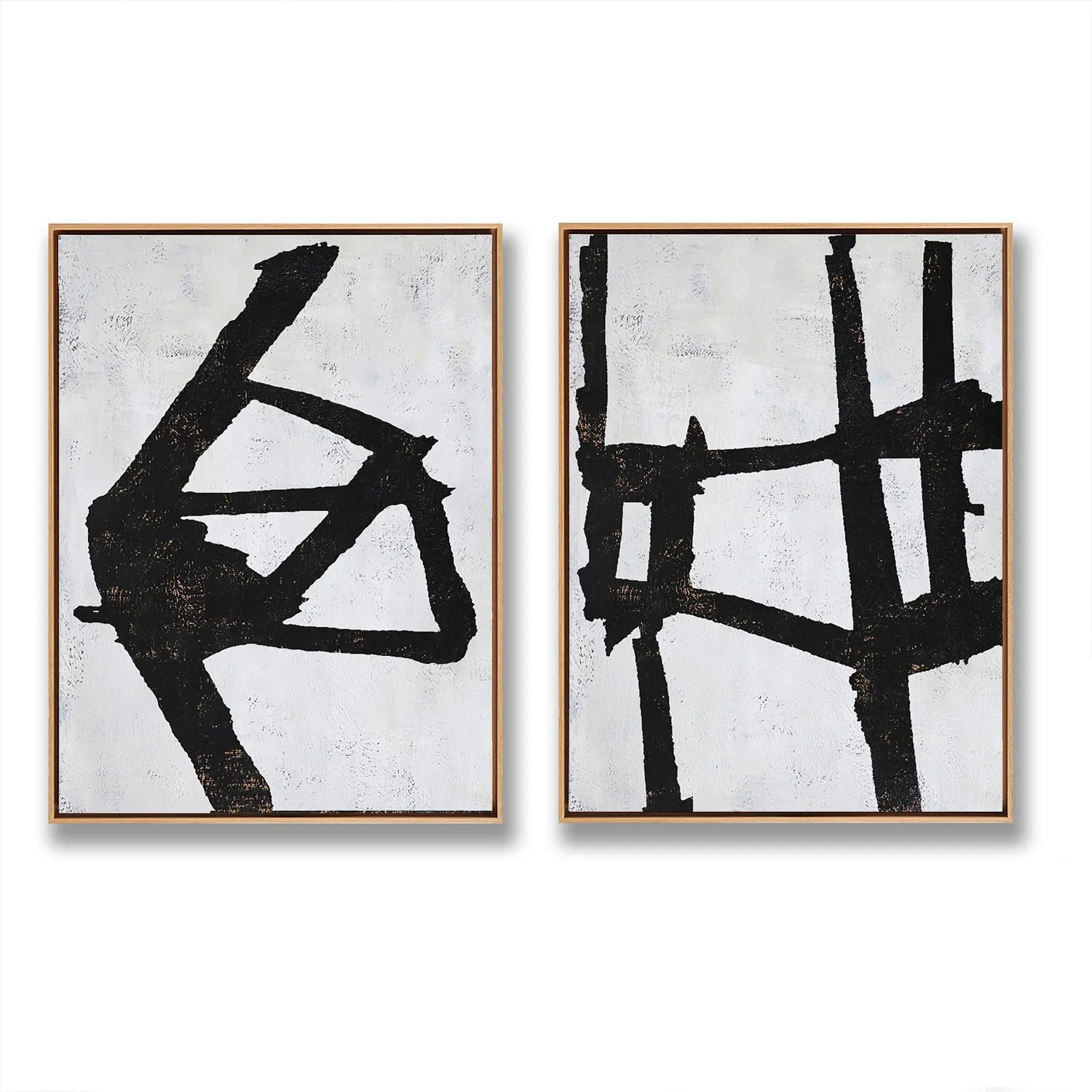 Set of 2 Minimalist Abstract Painting P76