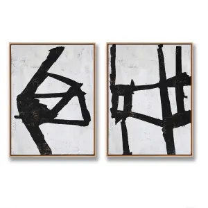 Set of 2 Minimalist Abstract Painting P76