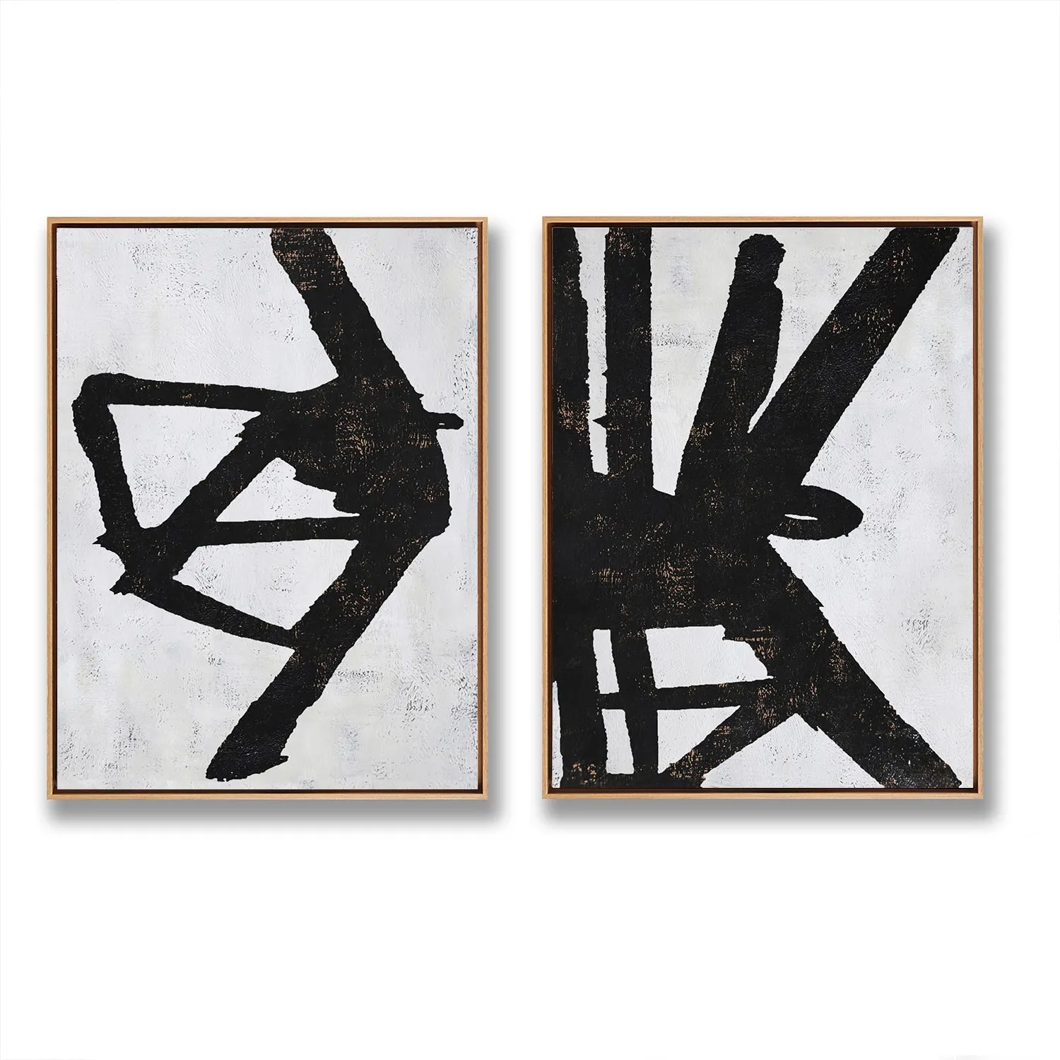 Set of 2 Minimalist Abstract Painting P78