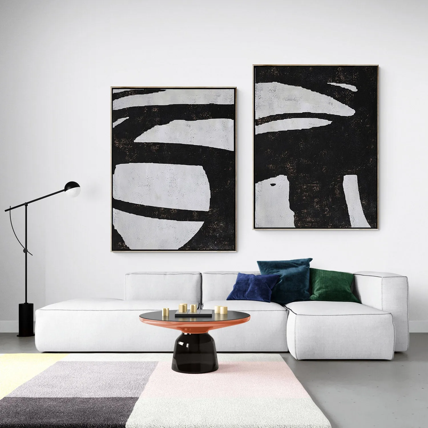 Set of 2 Minimalist Abstract Painting P87