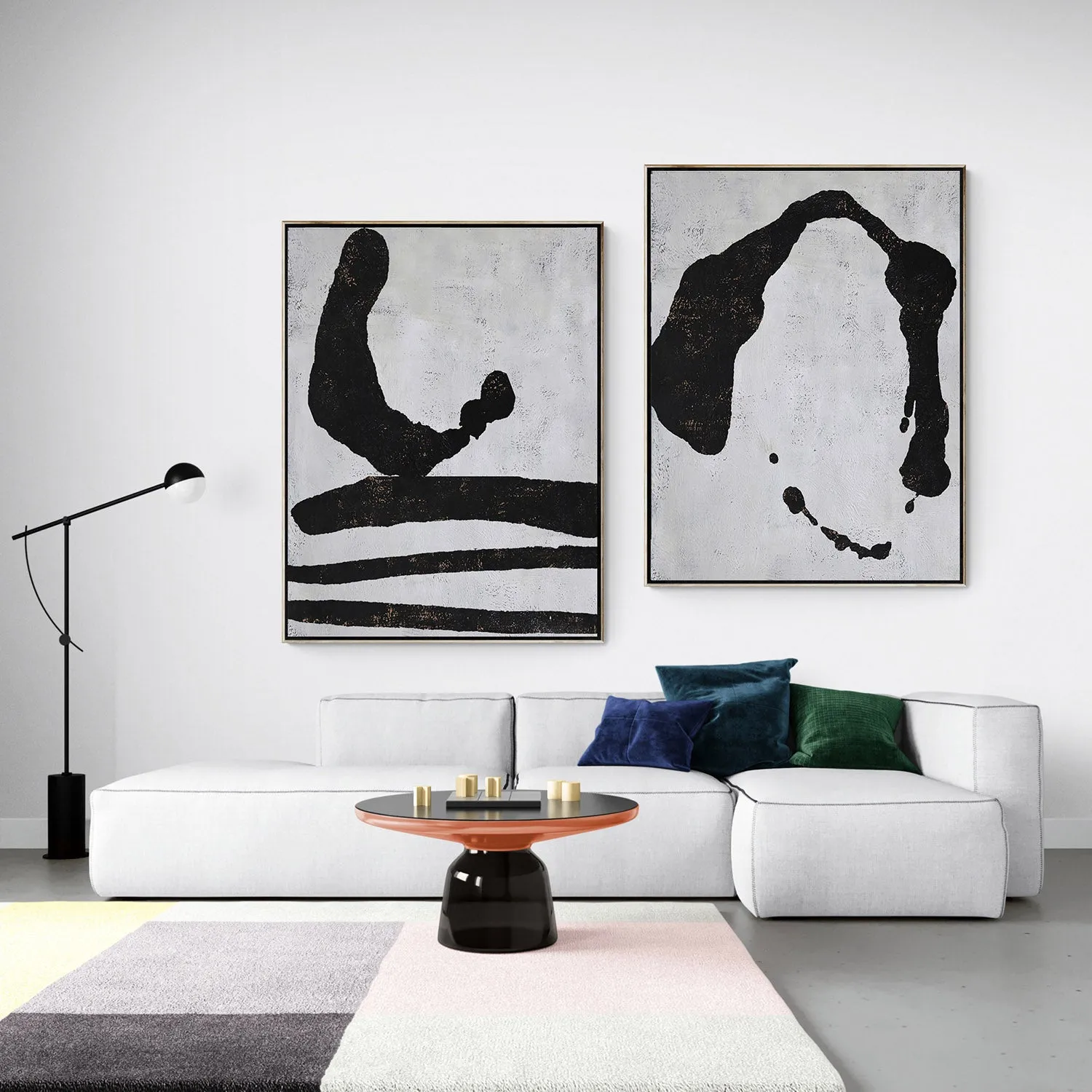 Set of 2 Minimalist Abstract Painting P88