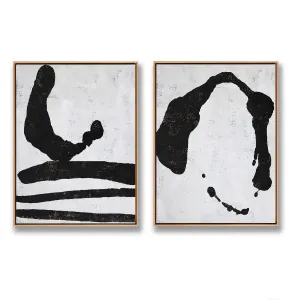 Set of 2 Minimalist Abstract Painting P88