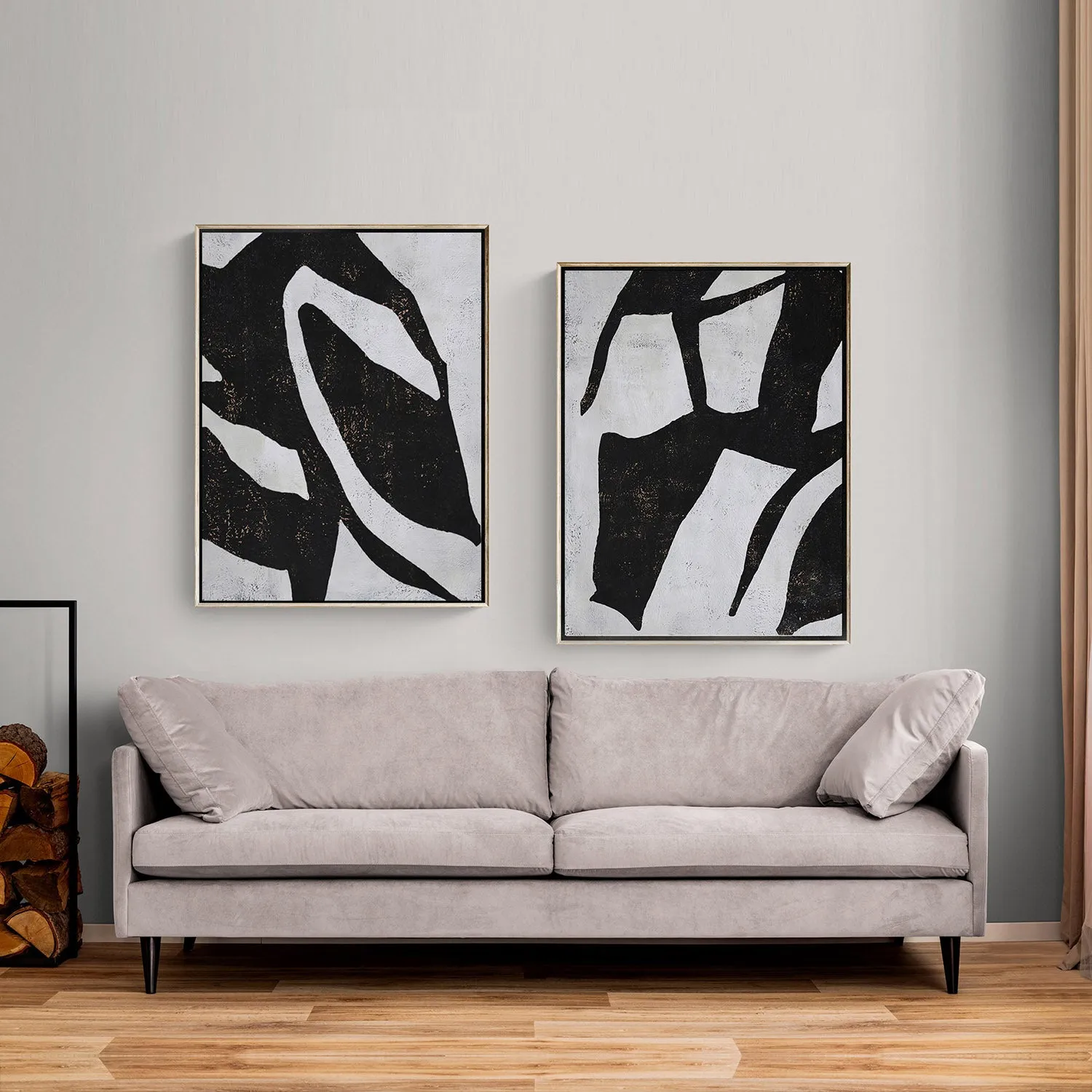 Set of 2 Minimalist Abstract Painting P92