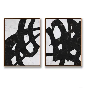 Set of 2 Minimalist Abstract Painting P96