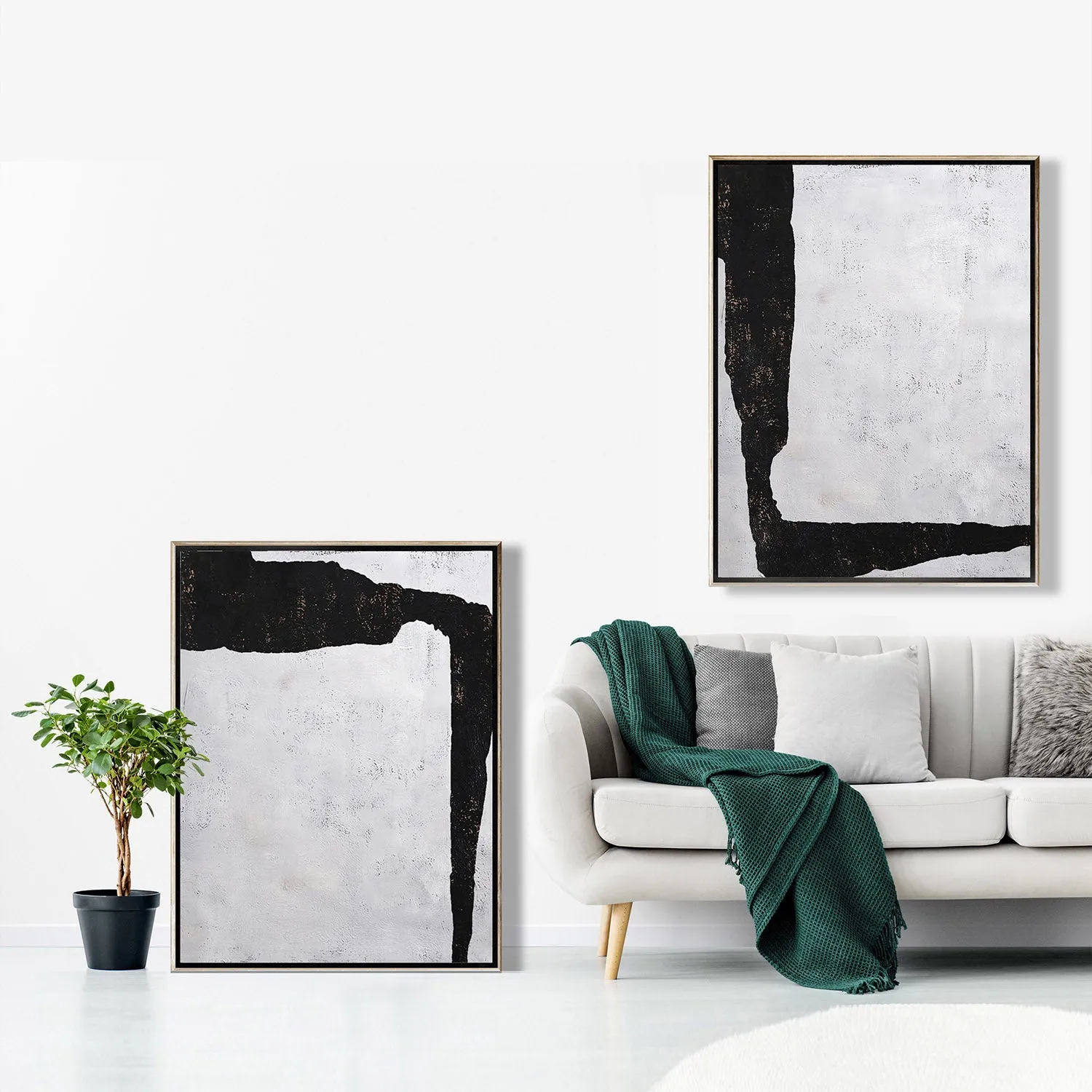 Set of 2 Minimalist Geometric Art P117