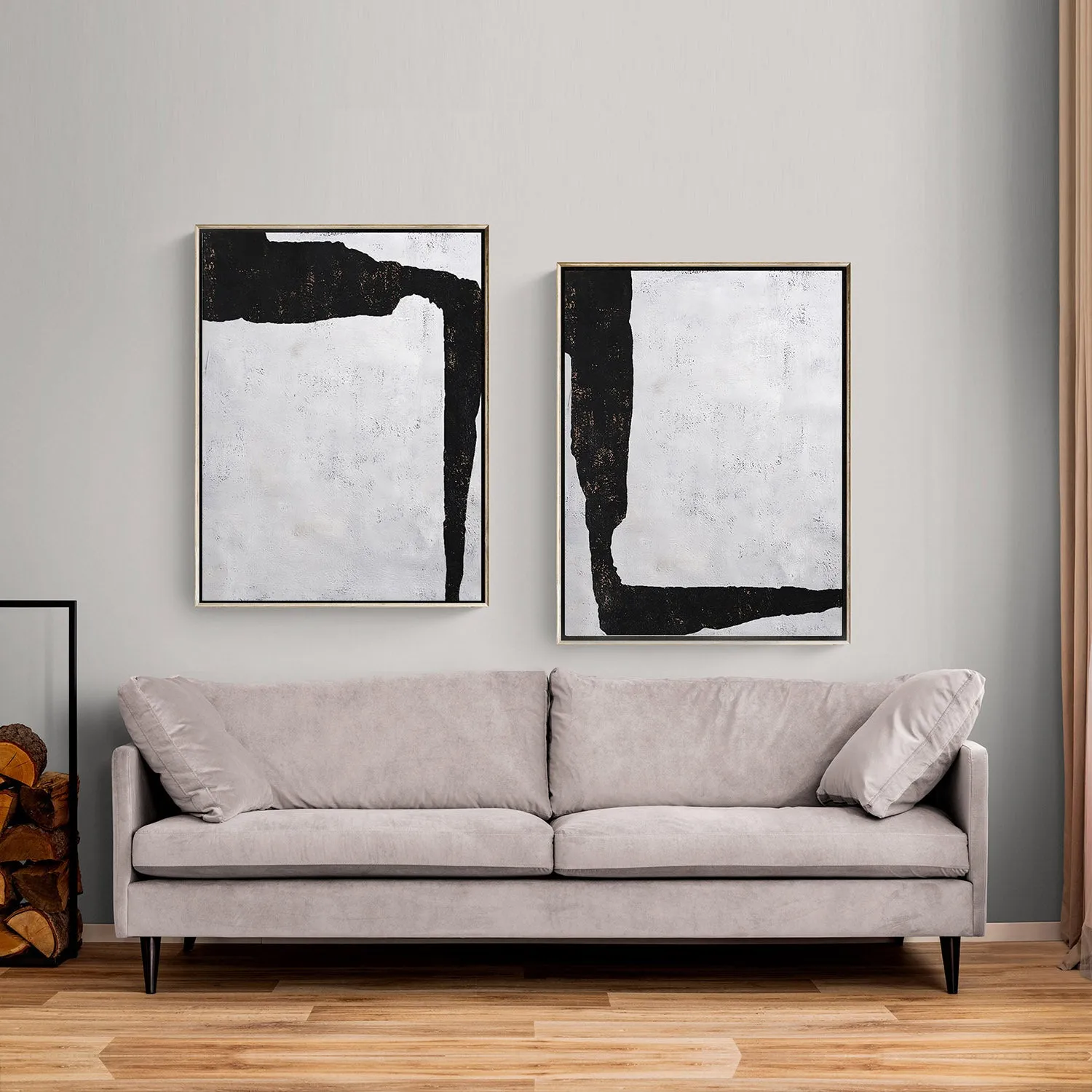 Set of 2 Minimalist Geometric Art P117
