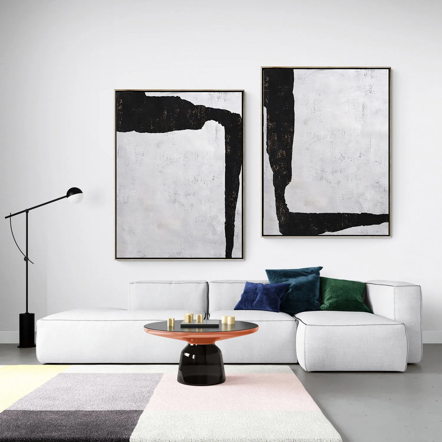 Set of 2 Minimalist Geometric Art P117