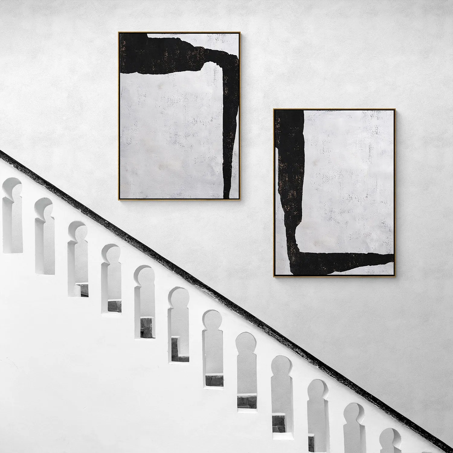 Set of 2 Minimalist Geometric Art P117