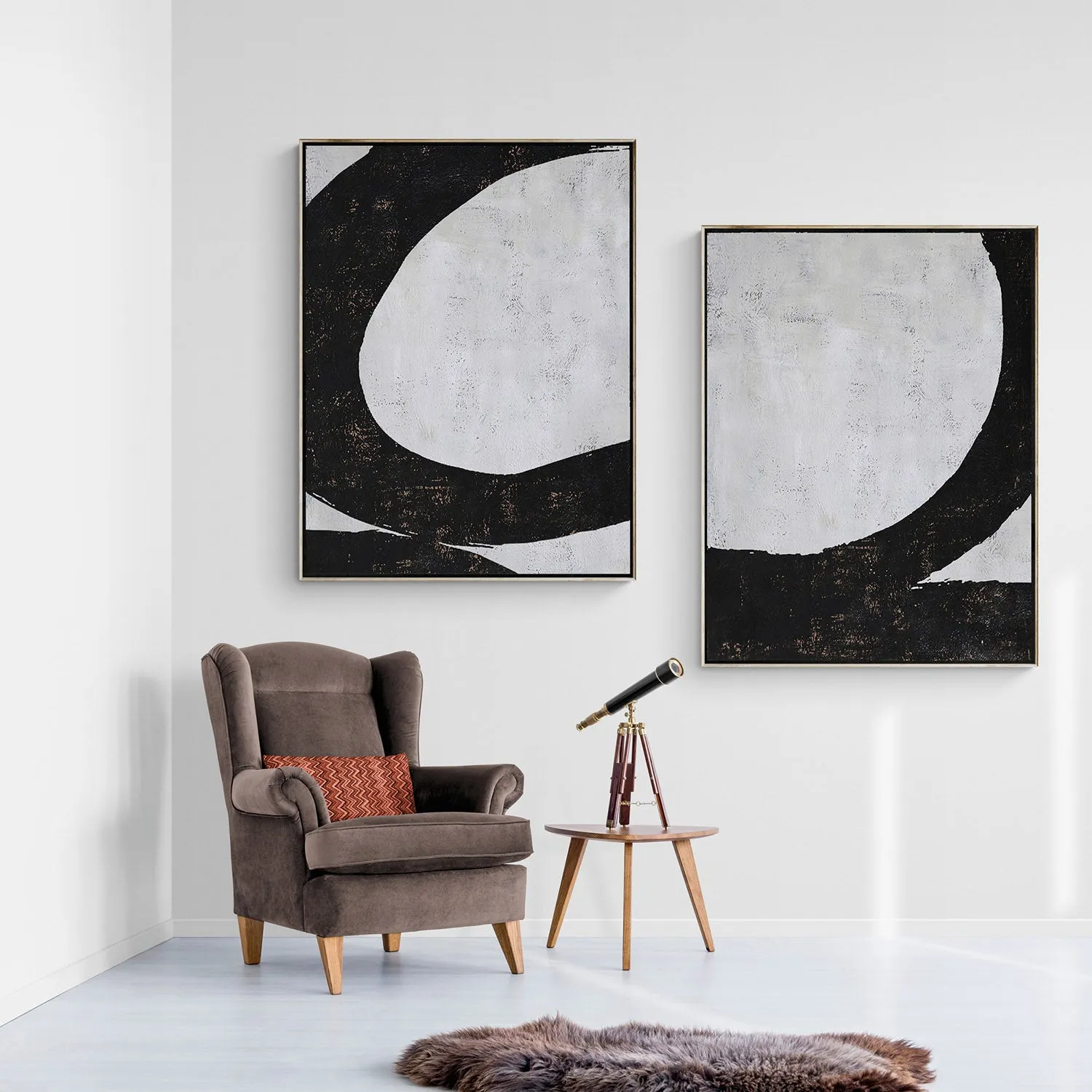 Set of 2 Minimalist Geometric Art P12