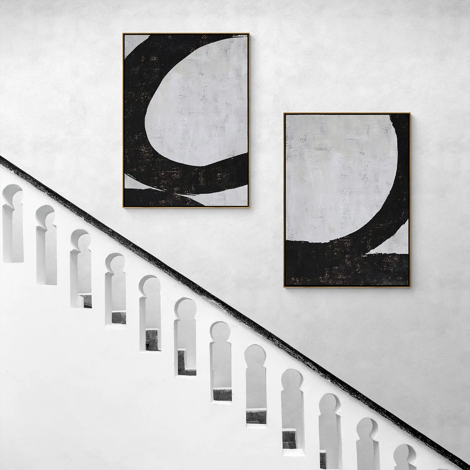 Set of 2 Minimalist Geometric Art P12