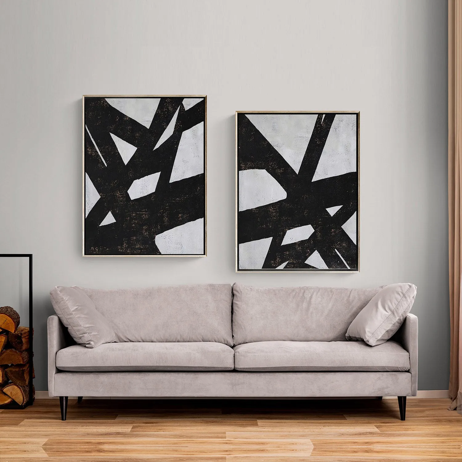 Set of 2 Minimalist Geometric Art P25