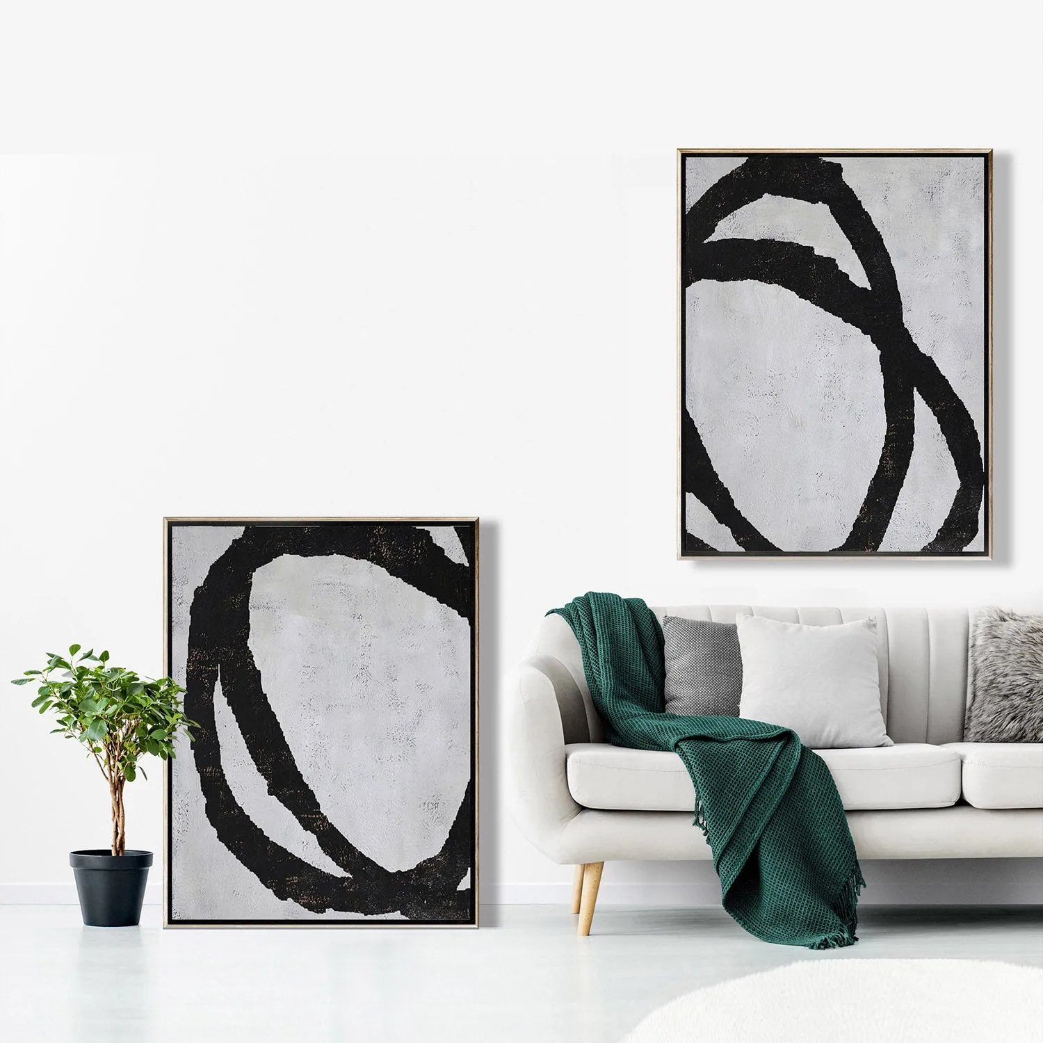 Set of 2 Minimalist Geometric Art P32