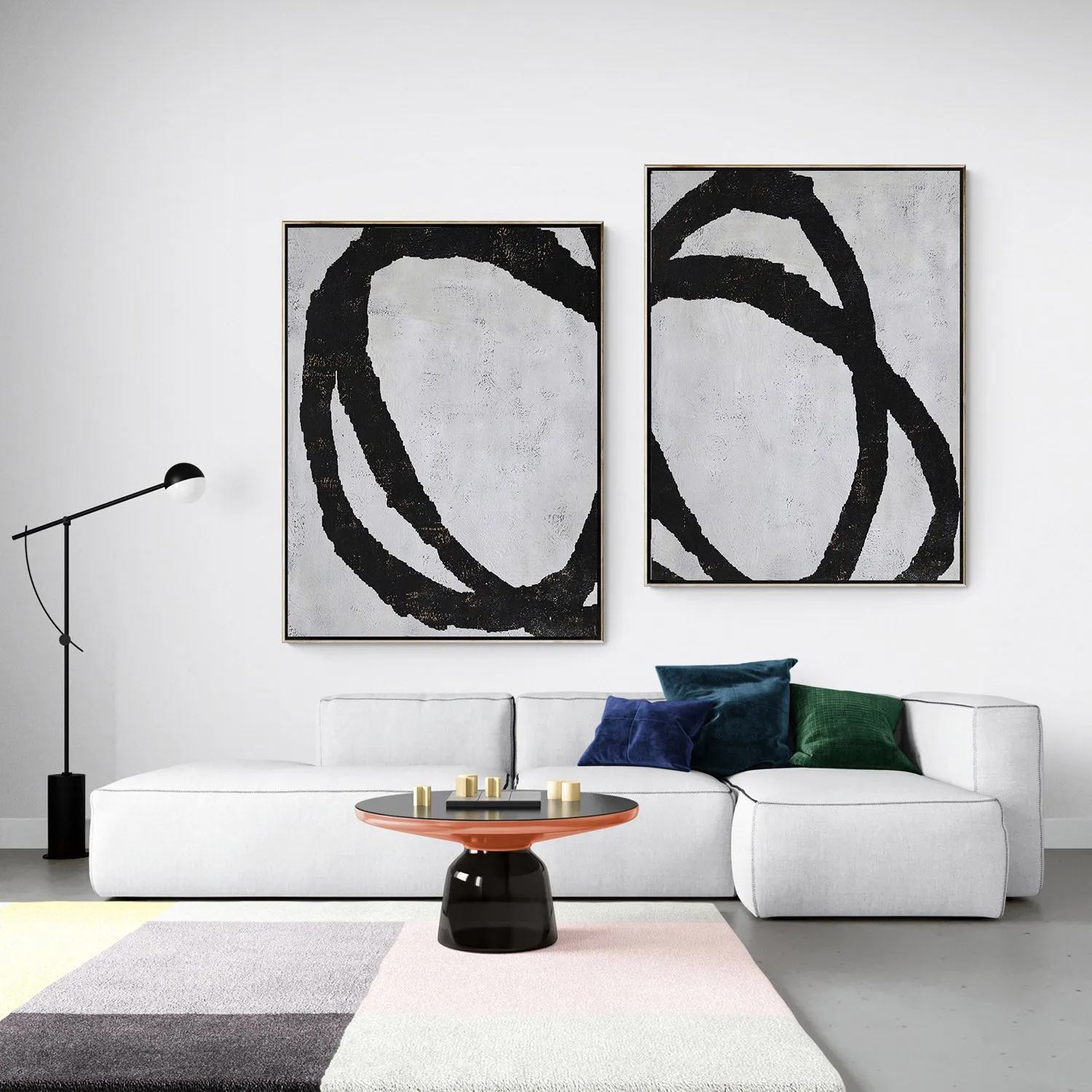 Set of 2 Minimalist Geometric Art P32