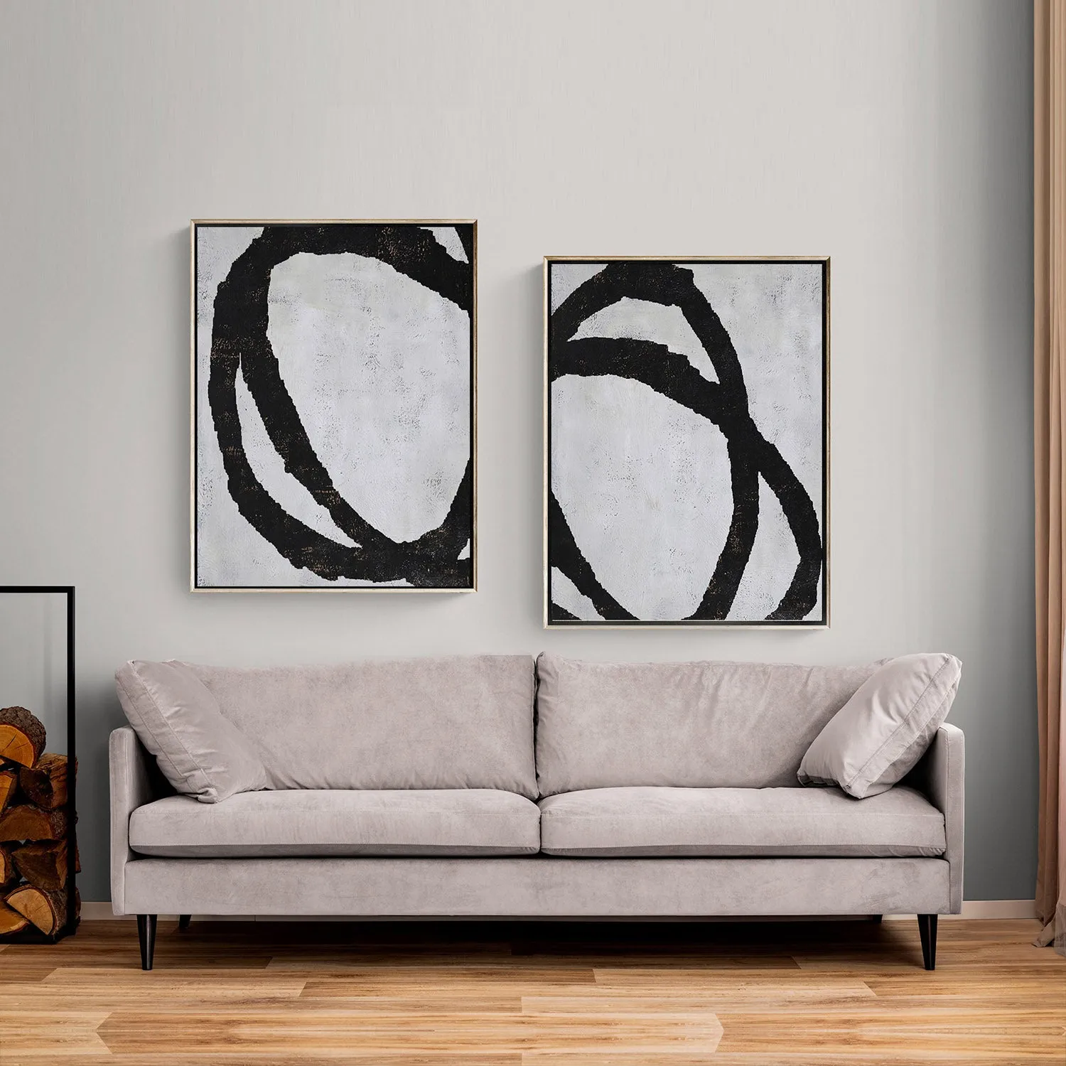 Set of 2 Minimalist Geometric Art P32