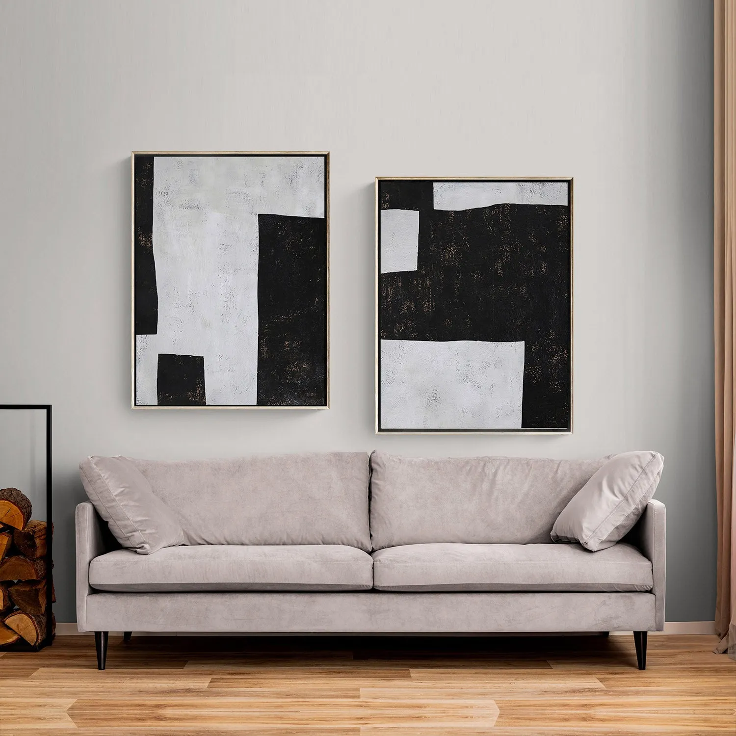 Set of 2 Minimalist Geometric Art P35