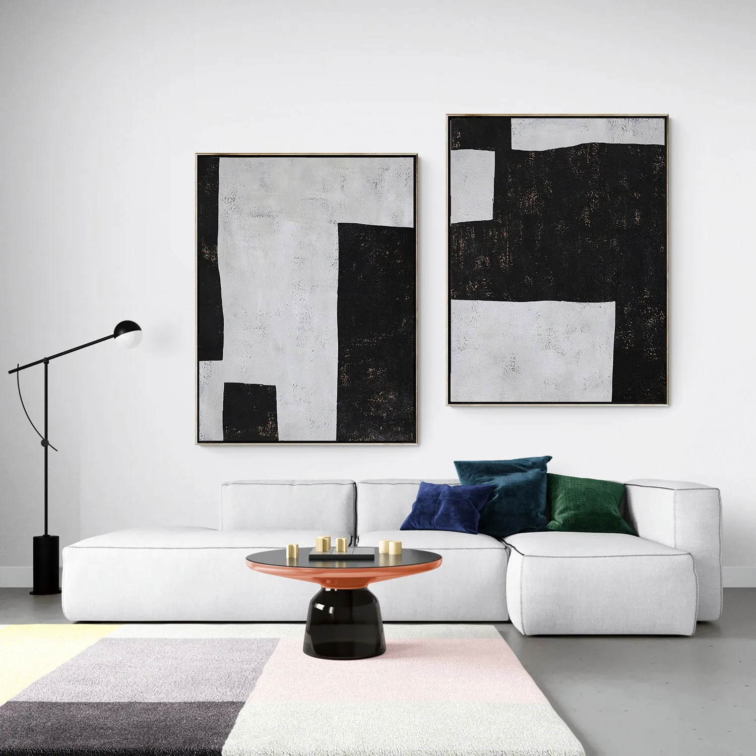 Set of 2 Minimalist Geometric Art P35