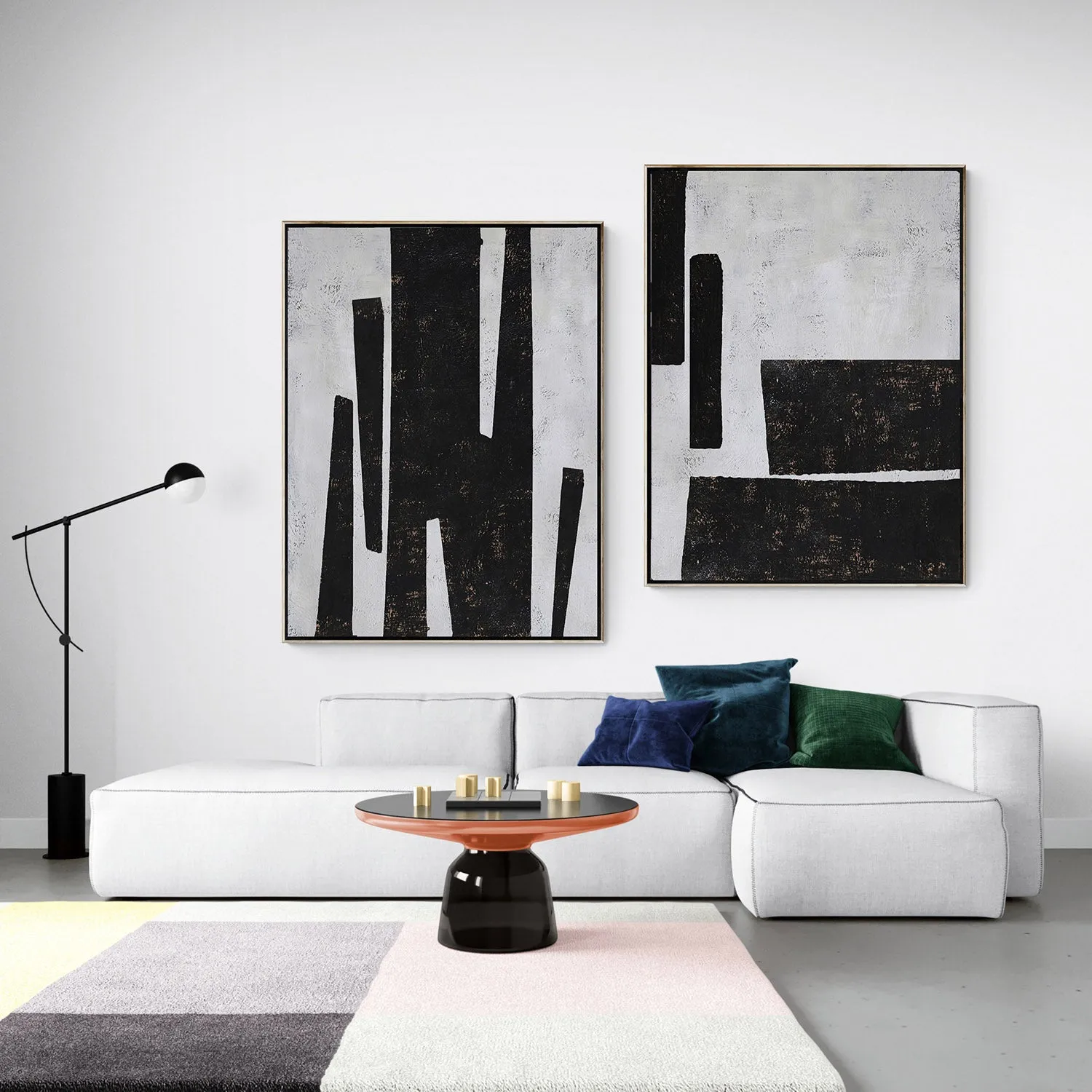 Set of 2 Minimalist Geometric Art P37