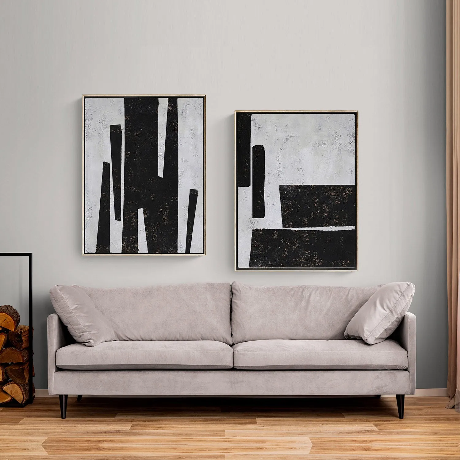 Set of 2 Minimalist Geometric Art P37