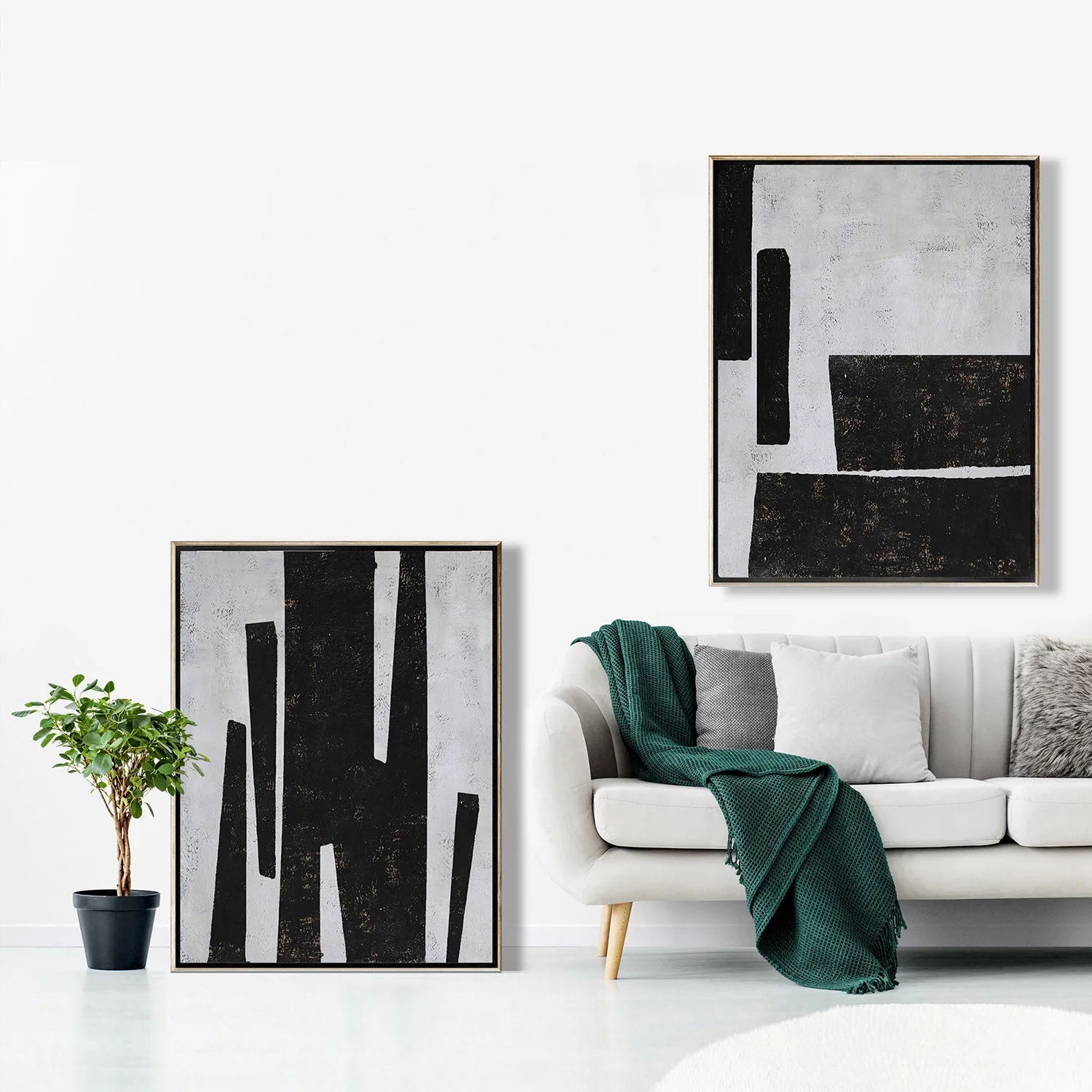 Set of 2 Minimalist Geometric Art P37