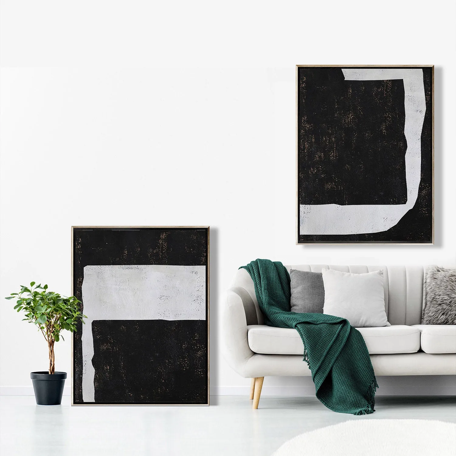 Set of 2 Minimalist Geometric Art P41