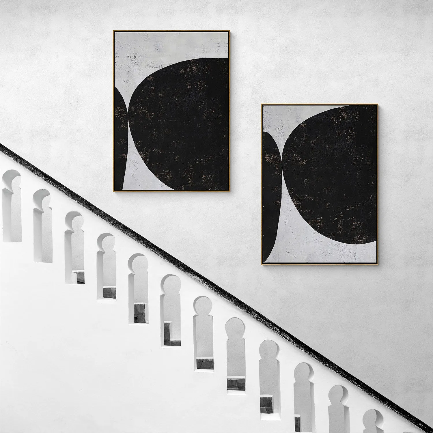 Set of 2 Minimalist Geometric Art P42