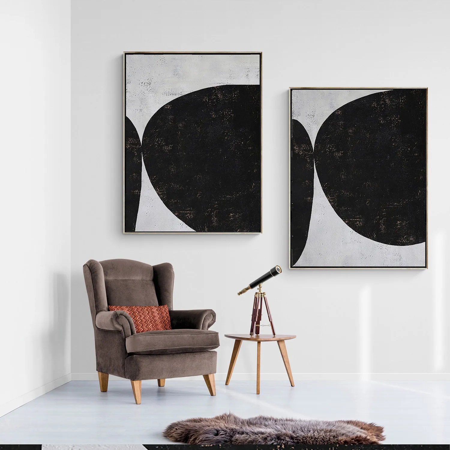 Set of 2 Minimalist Geometric Art P42