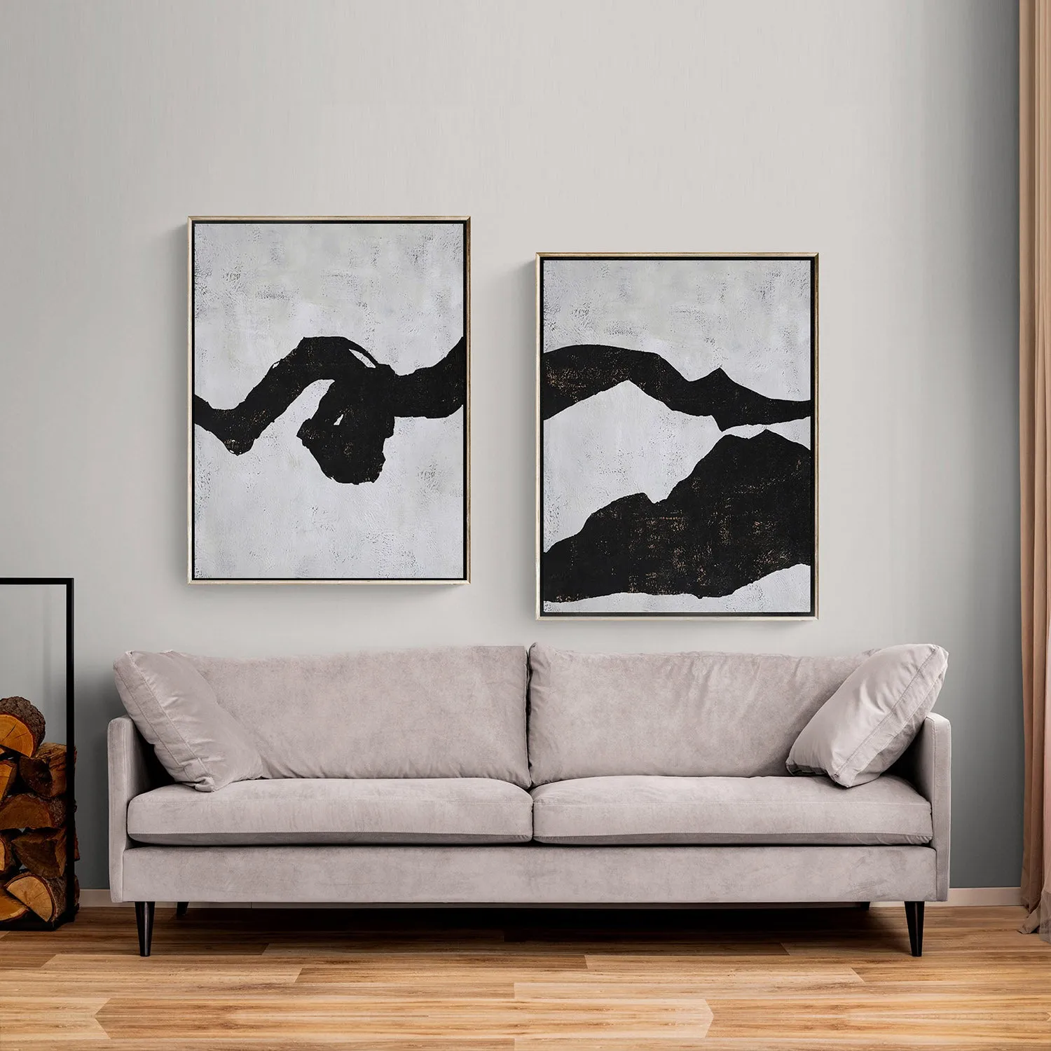 Set of 2 Minimalist Landscape Painting P91