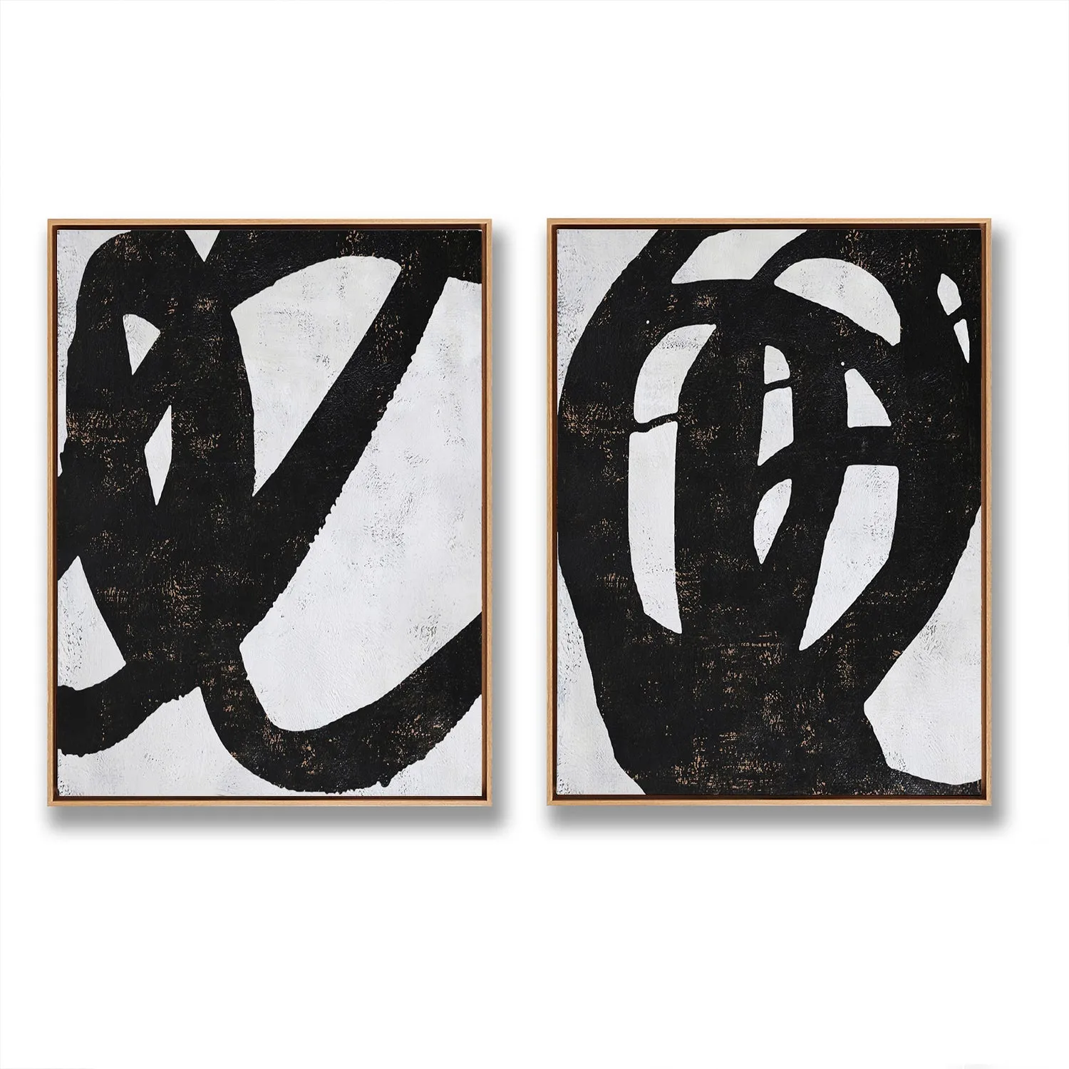 Set of 2 Minimalist Minimalist Abstract Painting P61