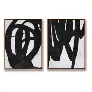 Set of 2 Minimalist Minimalist Abstract Painting P62