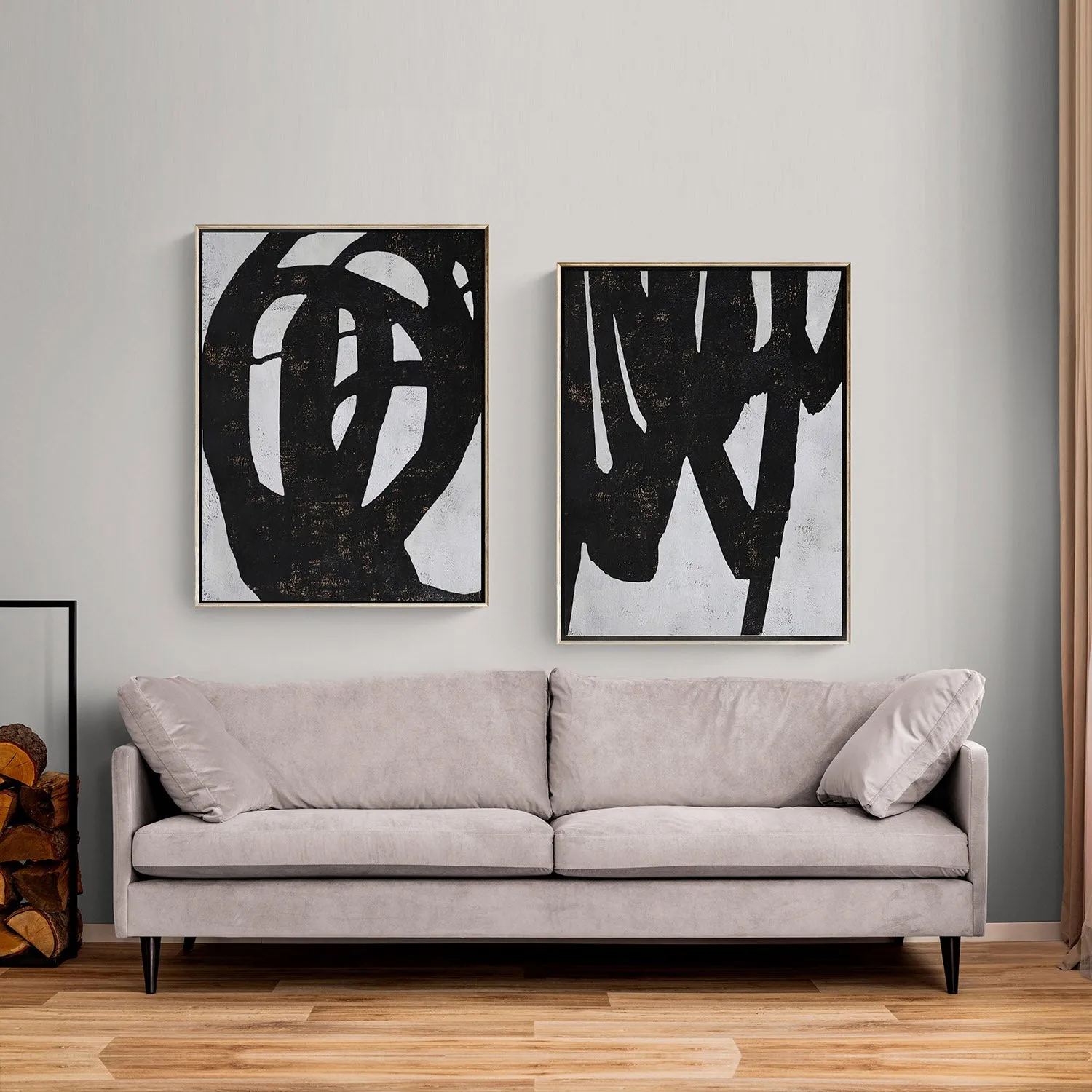 Set of 2 Minimalist Minimalist Abstract Painting P62