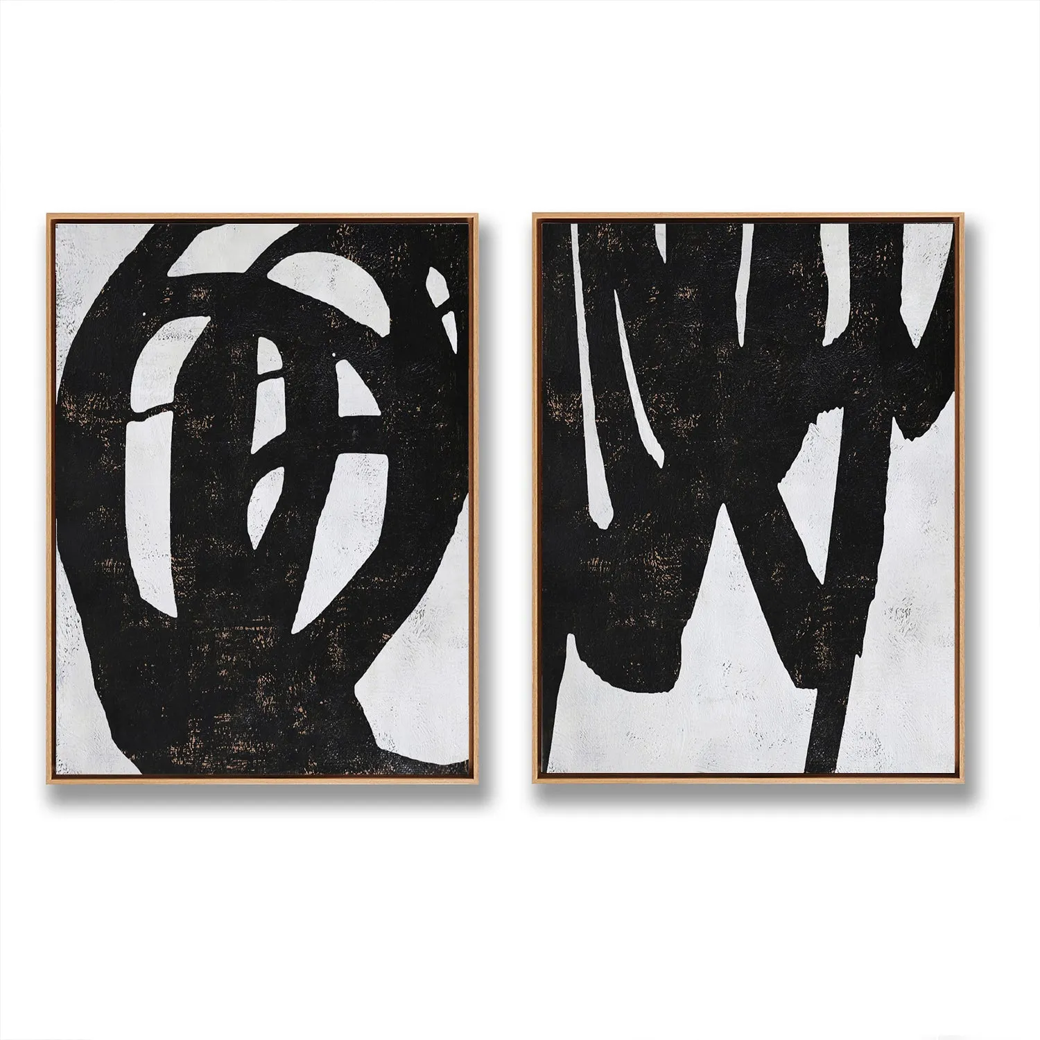 Set of 2 Minimalist Minimalist Abstract Painting P62