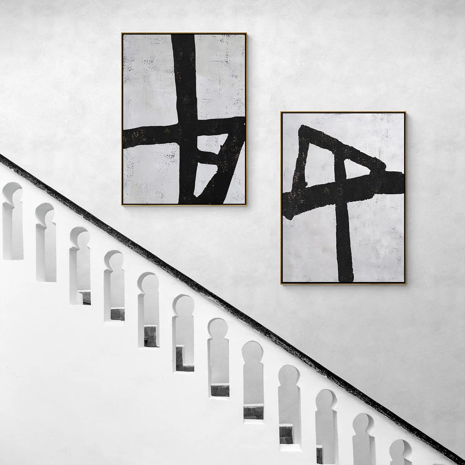 Set of 2 Minimalist Painting P15