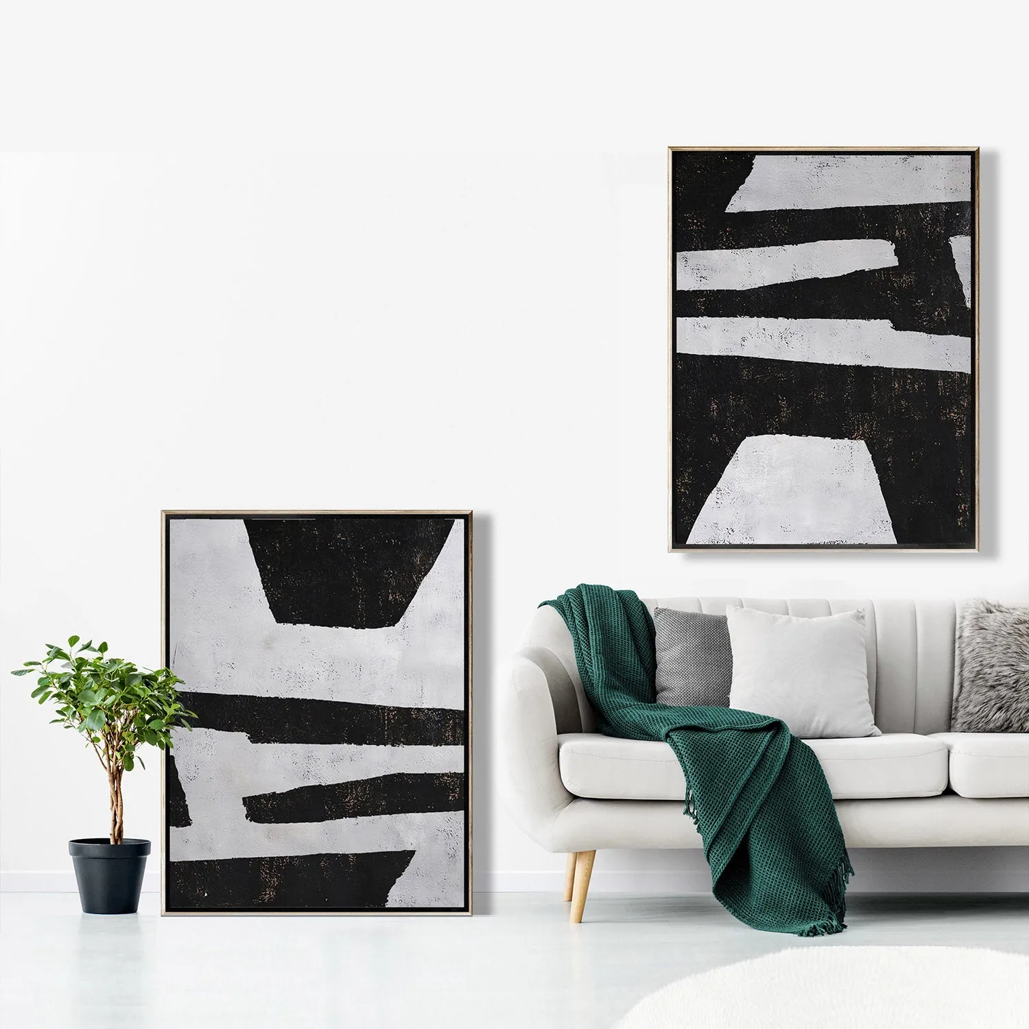 Set of 2 Minimalist Painting P22