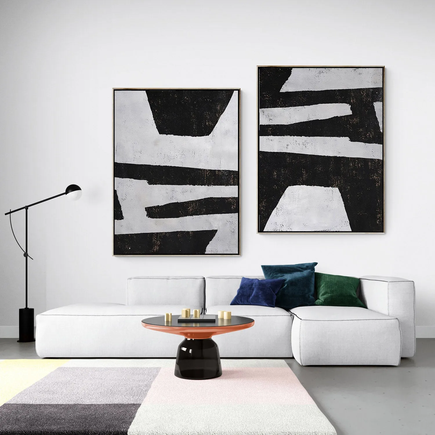 Set of 2 Minimalist Painting P22