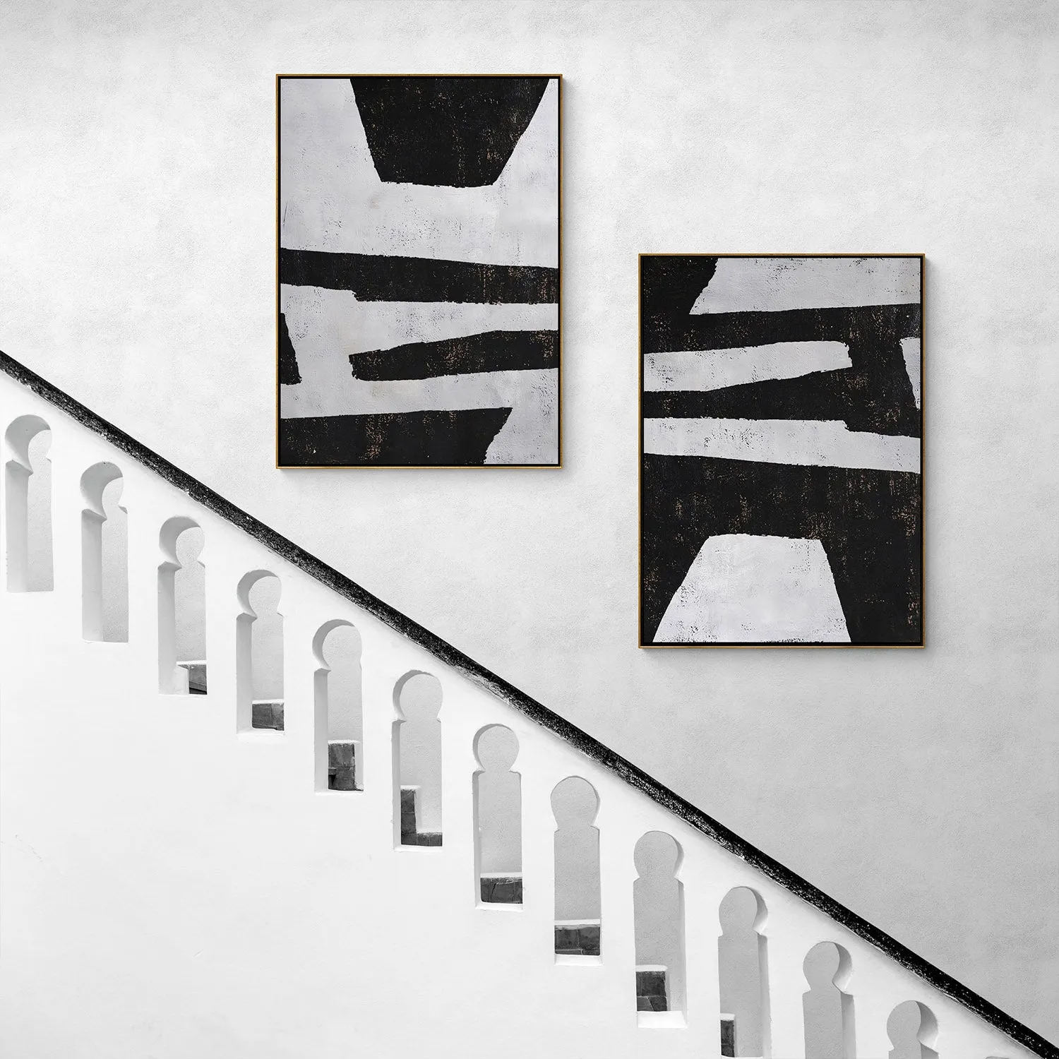 Set of 2 Minimalist Painting P22