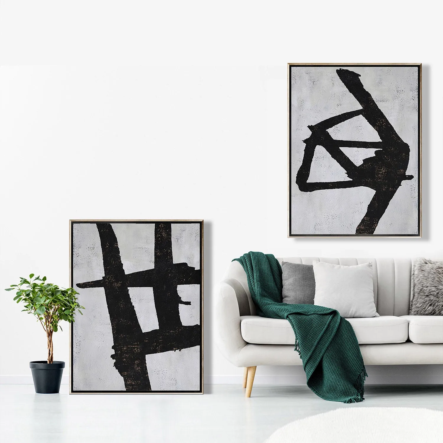 Set of 2 Minimalist Painting P53