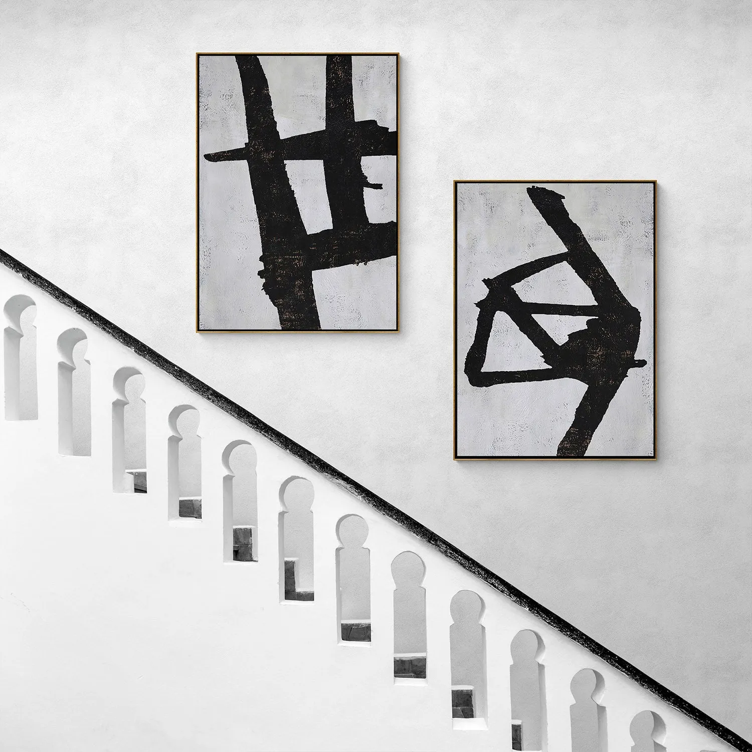 Set of 2 Minimalist Painting P53