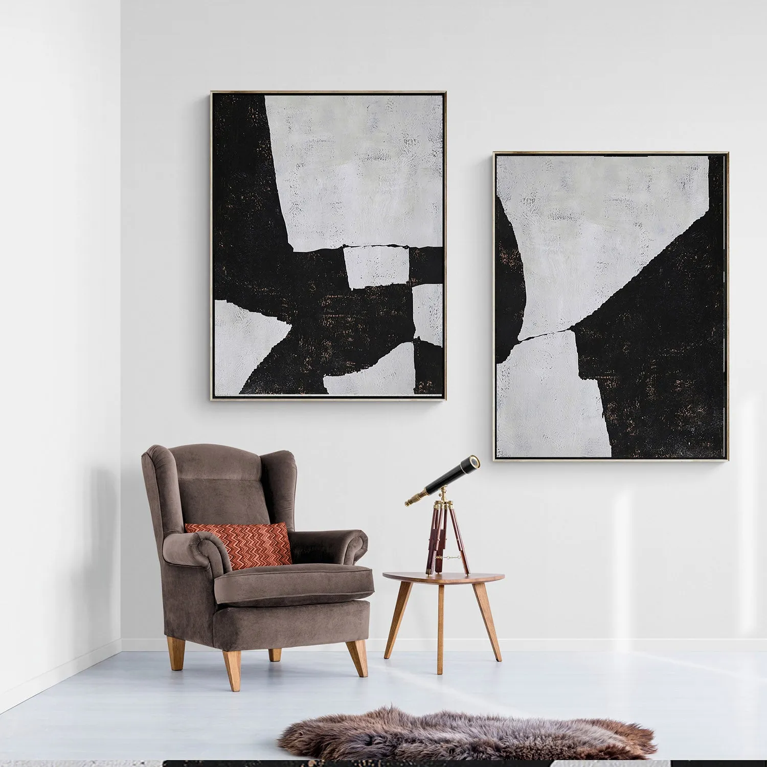 Set of 2 Minimalist Painting P54
