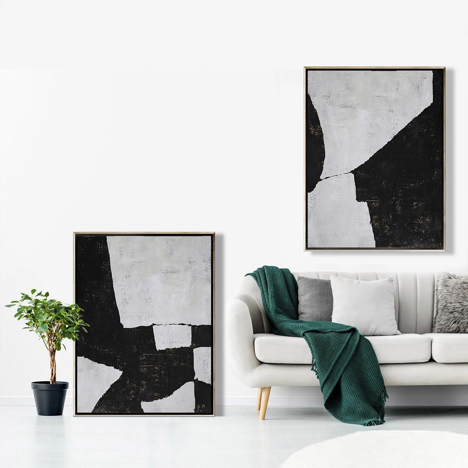 Set of 2 Minimalist Painting P54