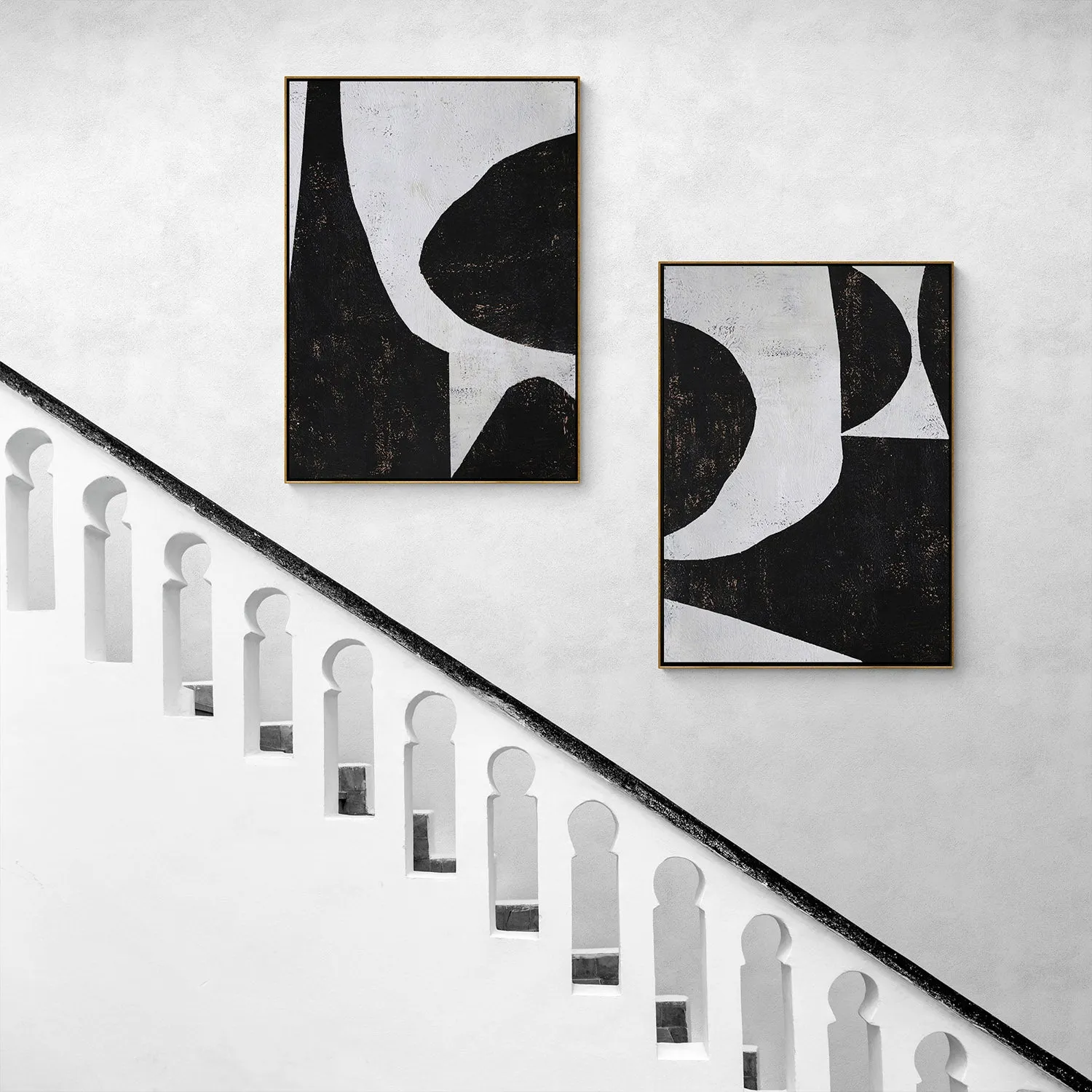 Set of 2 Minimalist Painting P63