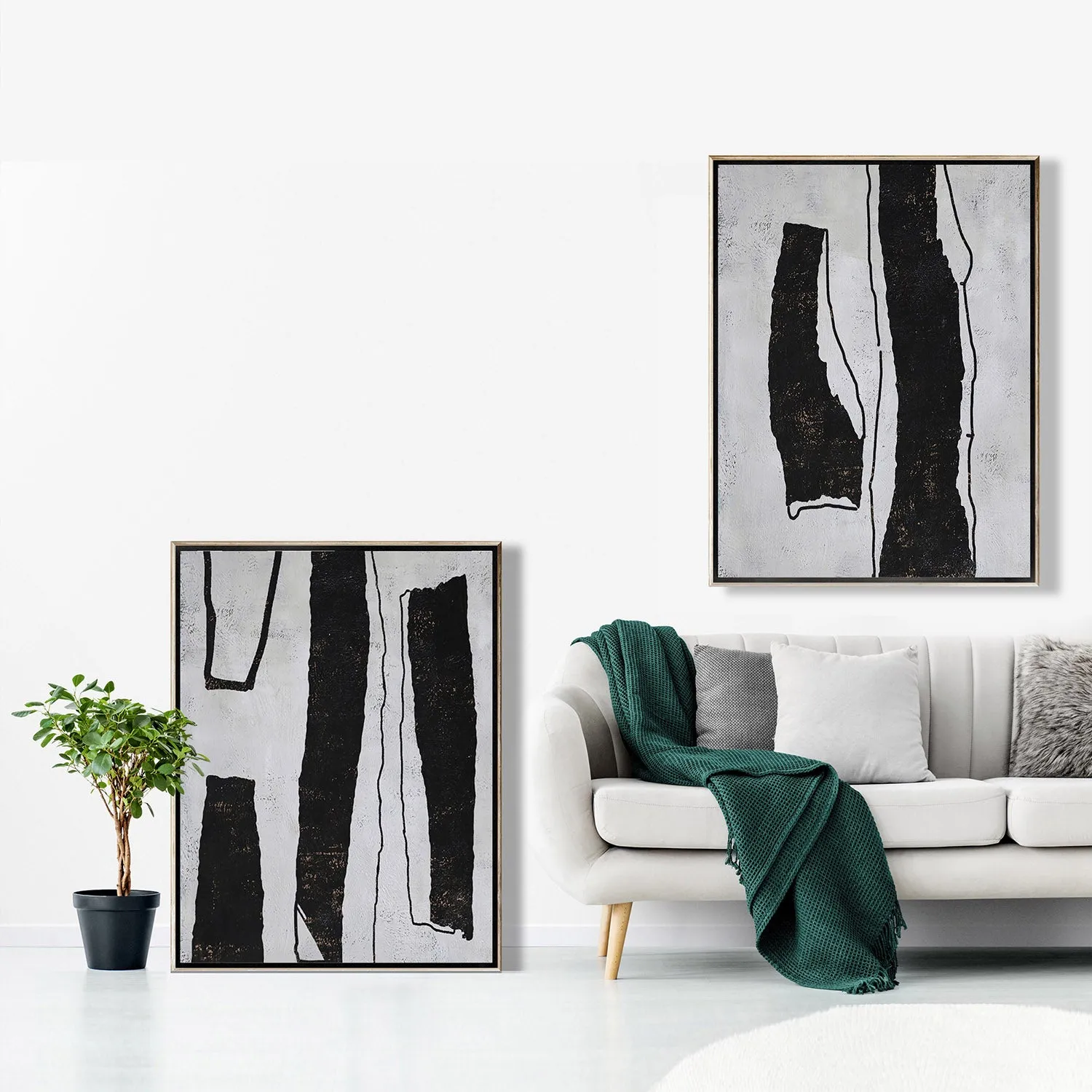 Set of 2 Minimalist Painting P71