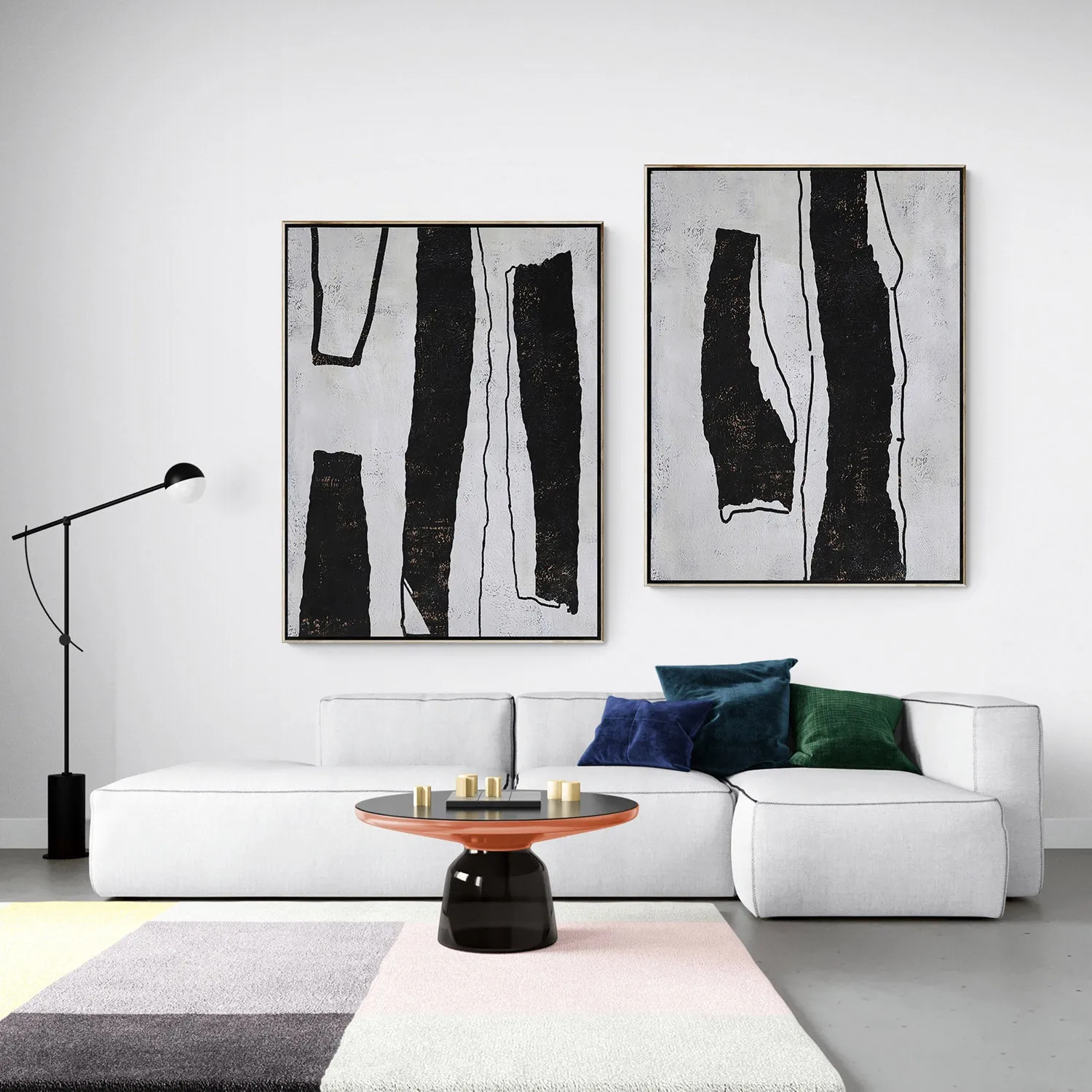 Set of 2 Minimalist Painting P71
