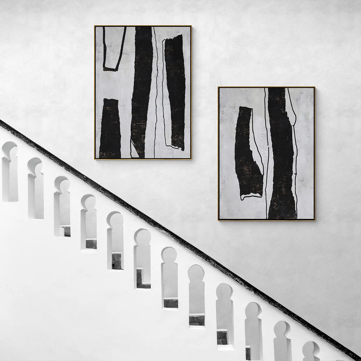 Set of 2 Minimalist Painting P71