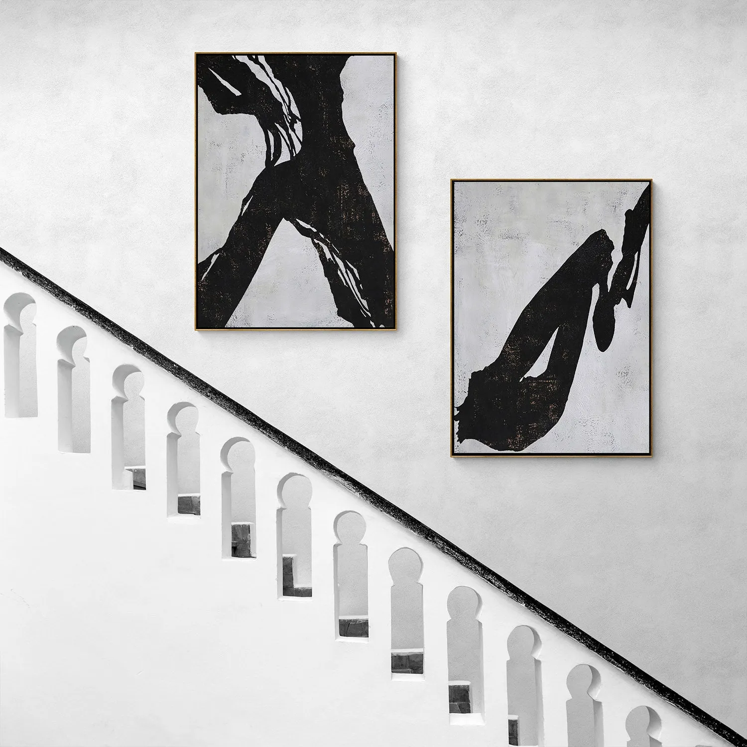 Set of 2 Minimalist Painting P72