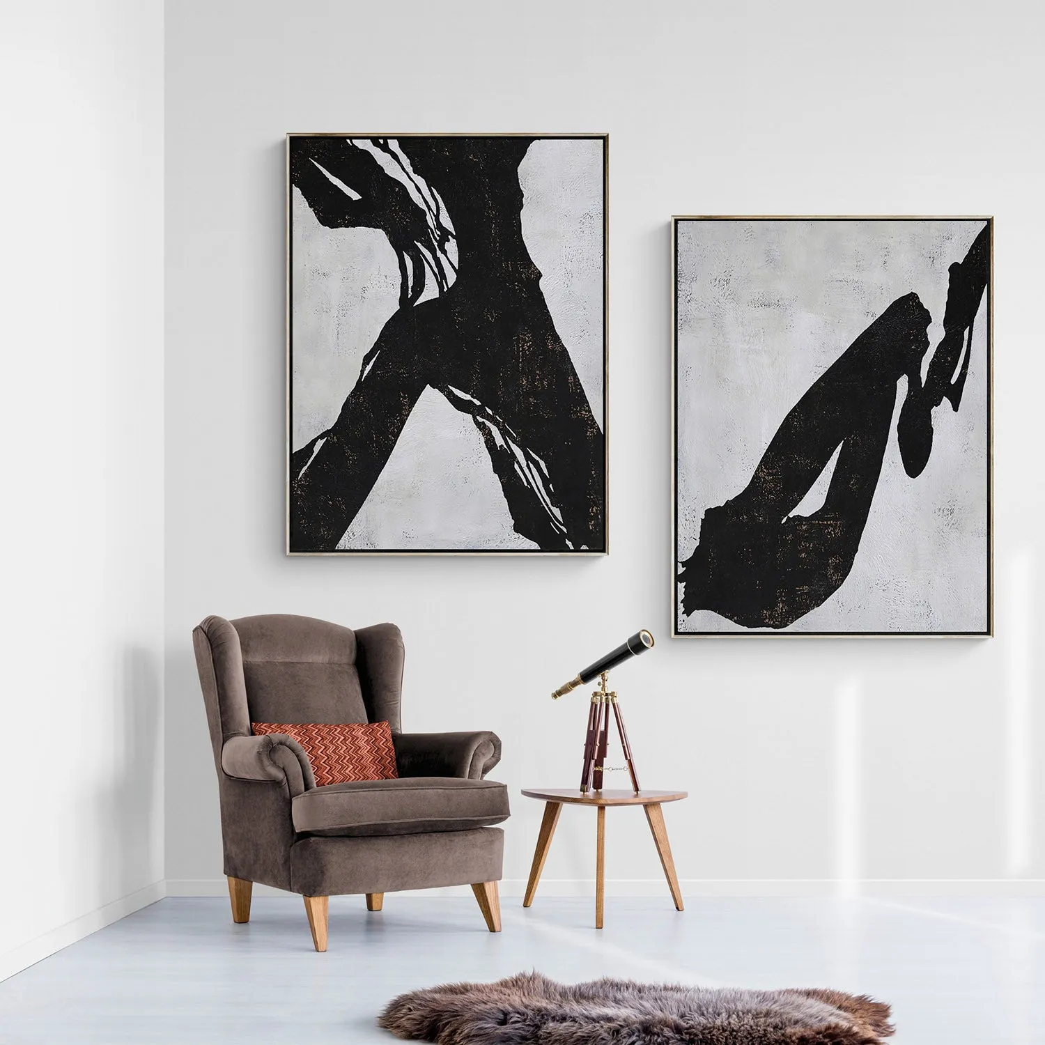 Set of 2 Minimalist Painting P72