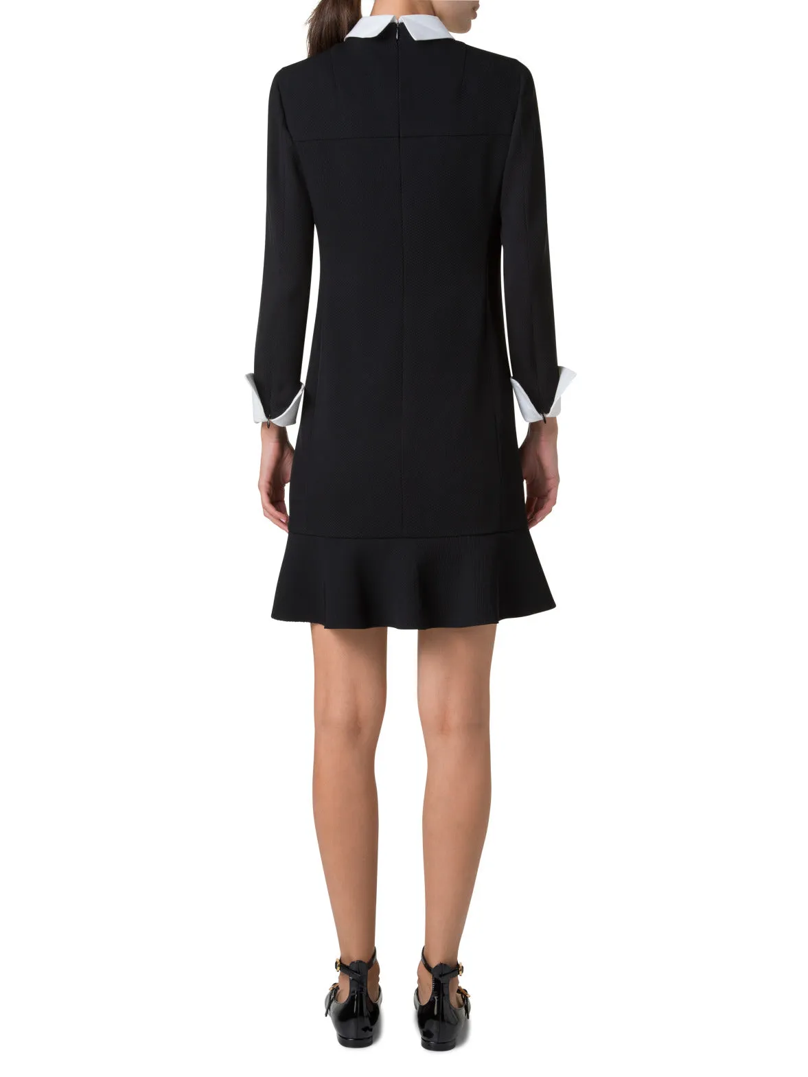 Sheath Dress with Detachable Collar and Cuffs